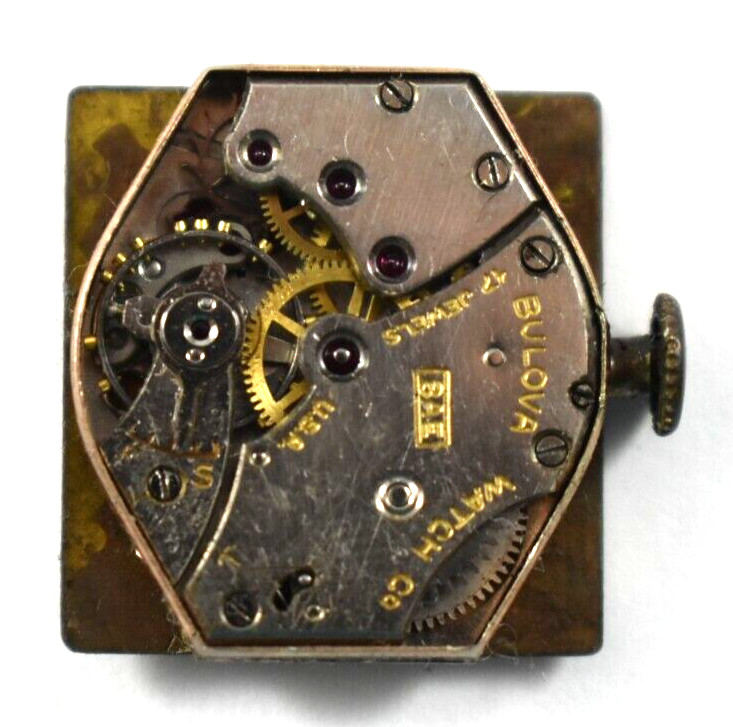 Vintage Bulova Manual Wind 17J 8AE Wrist Watch Movement lot.fg