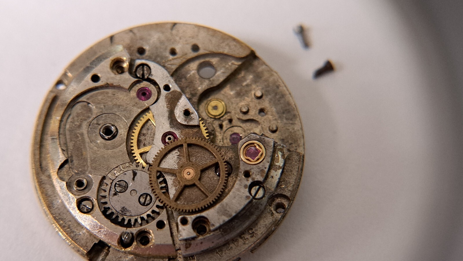 Rolex 1130 100 Mainplate, bridges, escape wheel, wheels crown wheel, detente/set