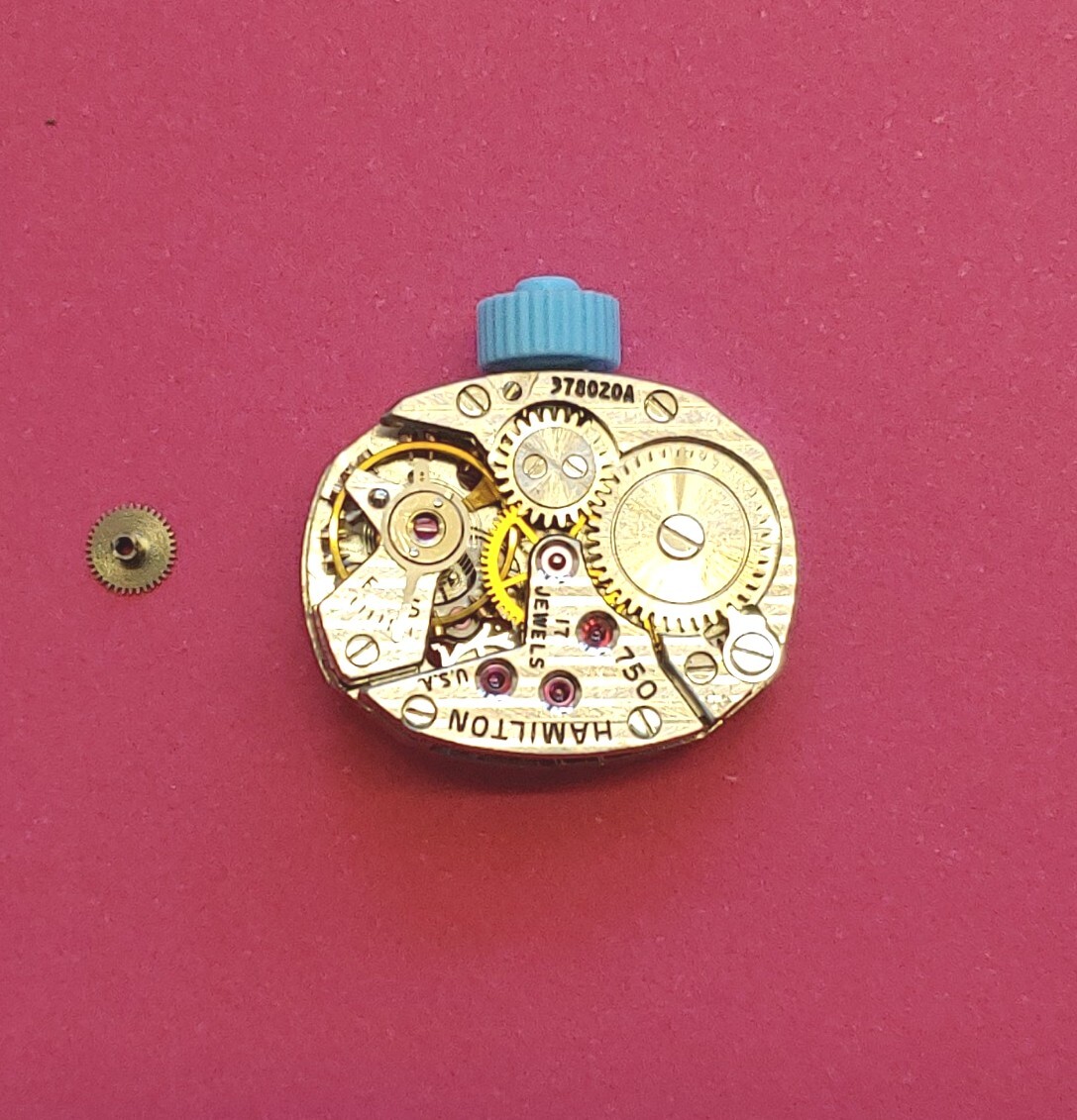 NOS Hamilton Cal. #750 17J Mechanical Movement.Sets, Runs, Keeps Time 7 Days.