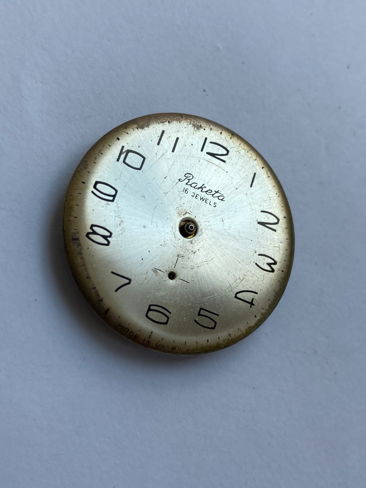 VINTAGE MEN WRIST WATCH FOR PARTS MOVEMENT RAKETA CCCR PAKETA CAL. 2603 16J