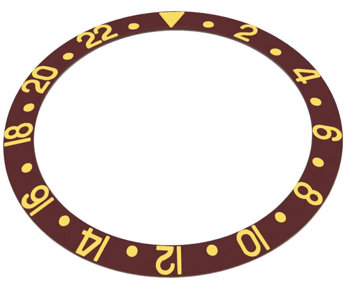 BEZEL INSERT ALUMINUM FOR ROLEX GMT SAPAHIRE 16700 16710 16713 16718 16760 BROWN