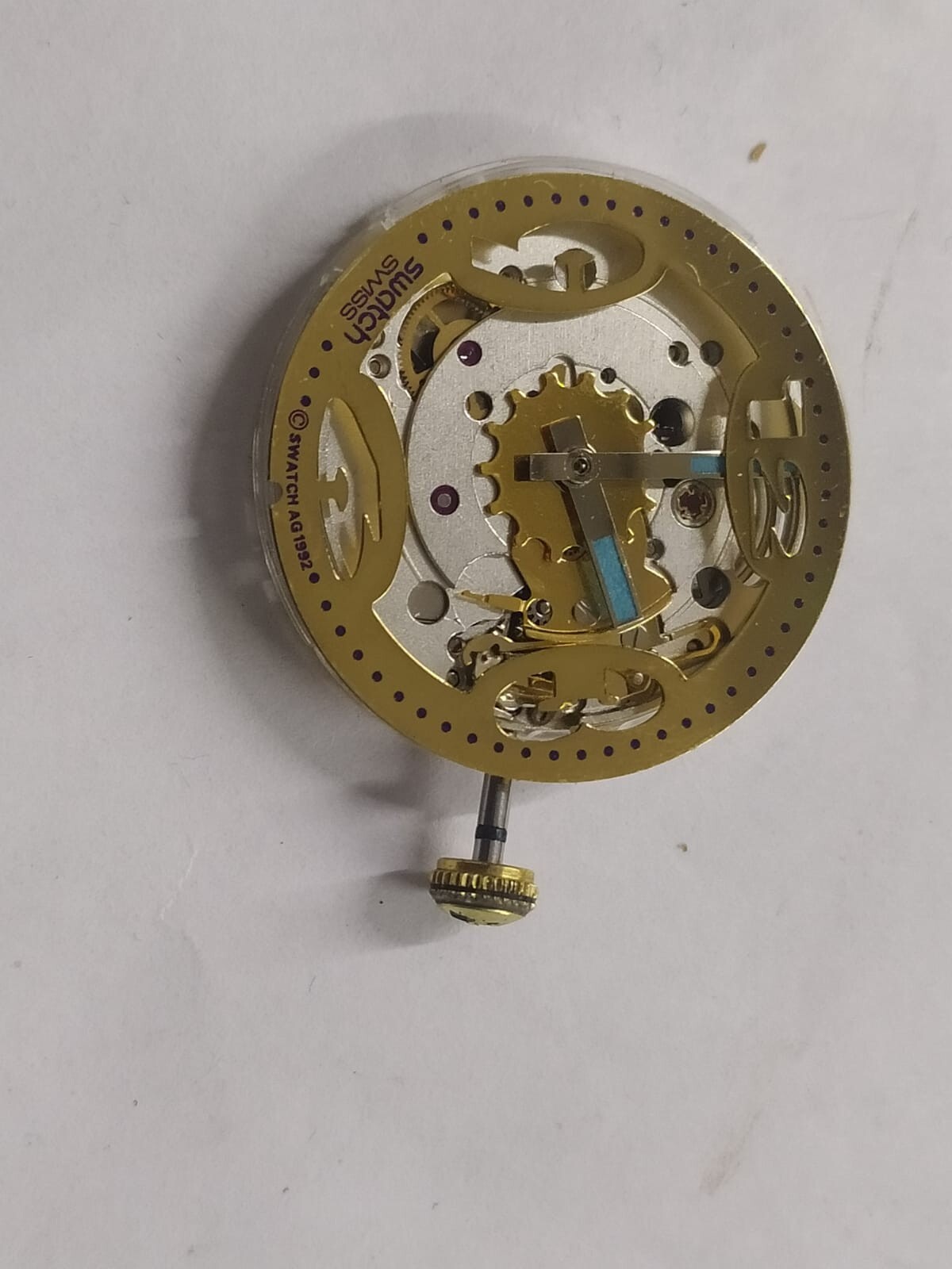 Original ETA 2840 Movement With Dial & Hands – Not Work Good Balance Used