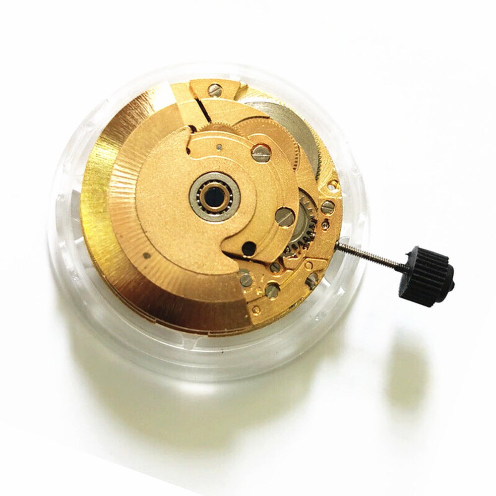 Gold 3 hands Single Calendar Automatic Mechanical Movement Replacement For 2824