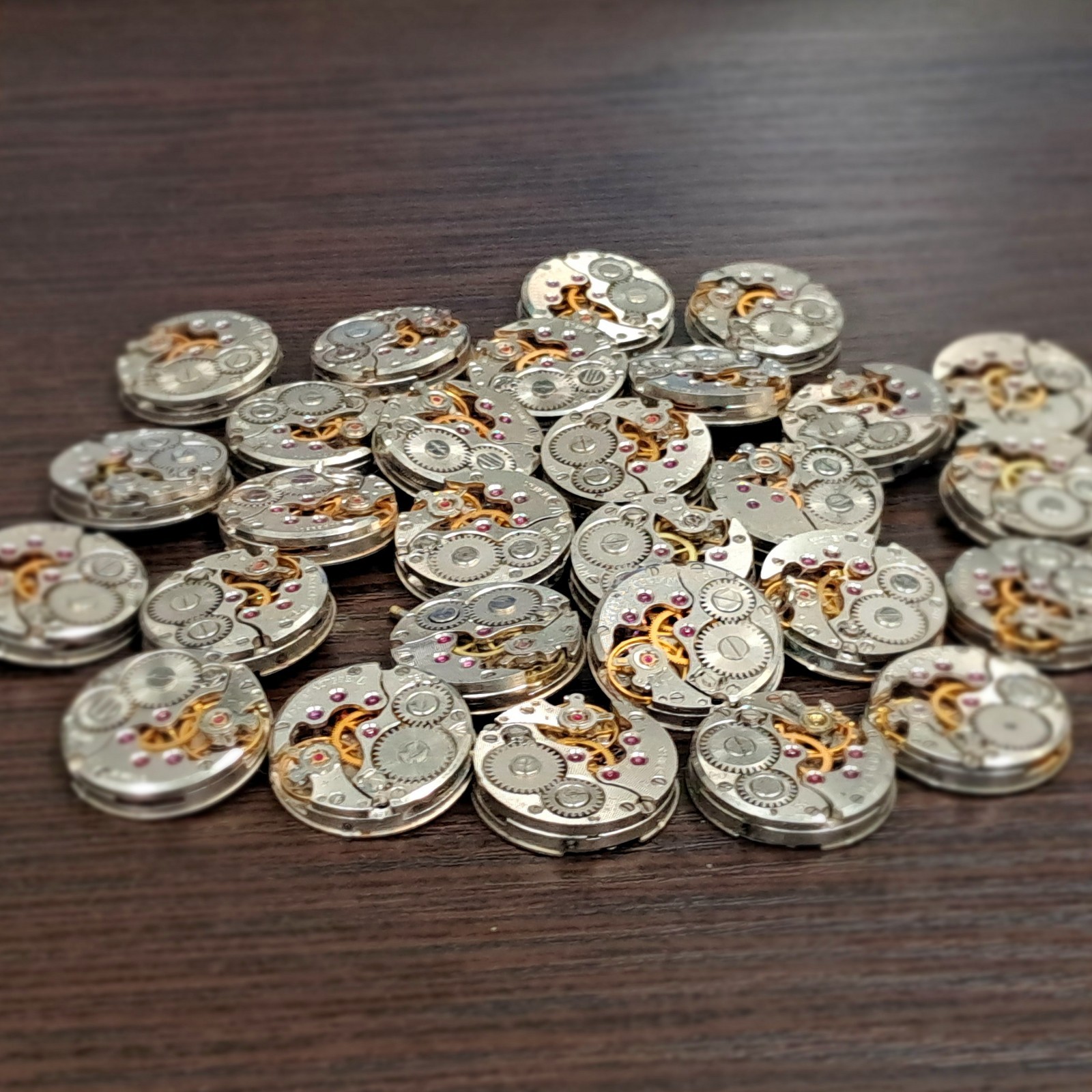 Lot of 12 Chaika 16mm Watch Movements USSR Vintage Soviet Mechanical Parts