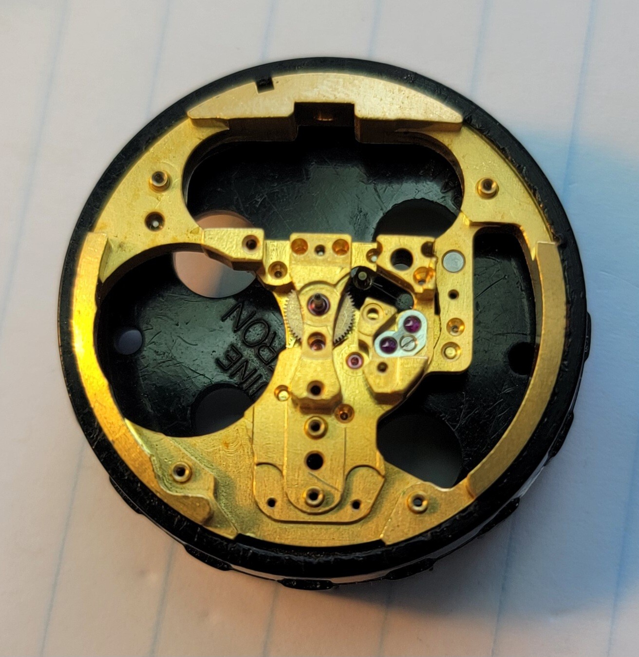 Vintage Bulova Accutron 214 Part 709 Movement Pillar Plate USA N0 1970 ‘A’