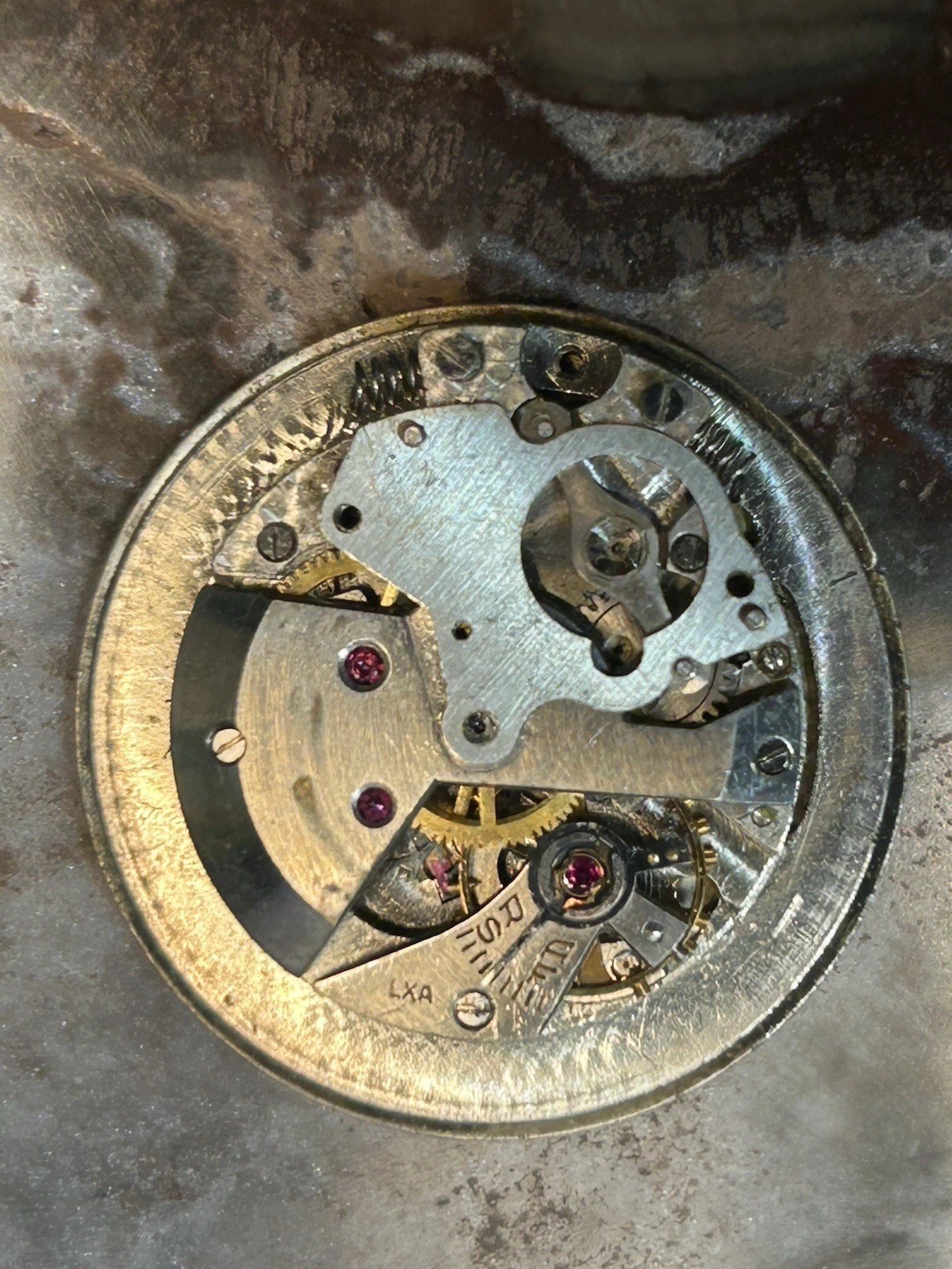 Vintage Men’s Helzberg Automatic Movement And Dial. Not Complete/ For Parts