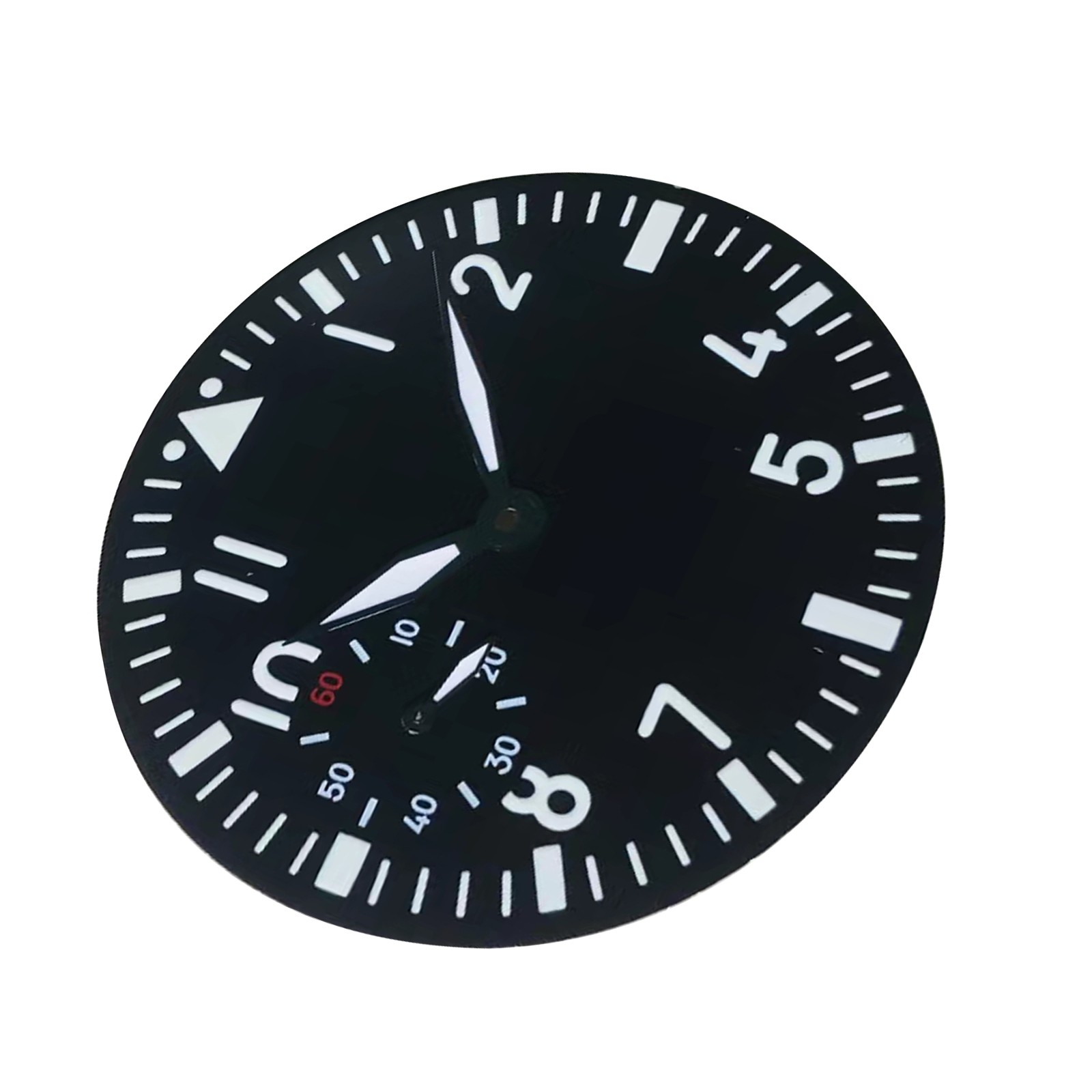 Green Luminous 38.9mm Black Watch Dial + Hands For ETA 6497 Watch Movement B