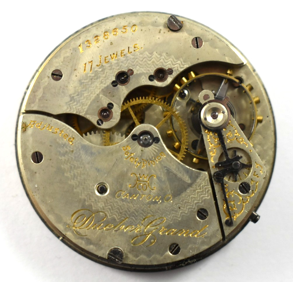 Vintage Hampden Dueber Grand 12s 17J OF Pocket Watch Movement lot.wd