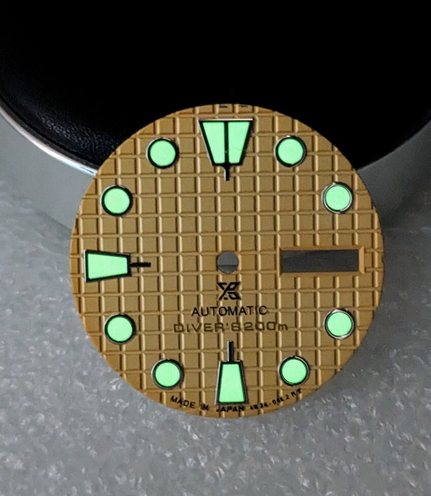 YELLOW WAFFLE DIAL FOR SEIKO NH36 7S36 MOVEMENTS 3 & 3.8 (NO LOGO)