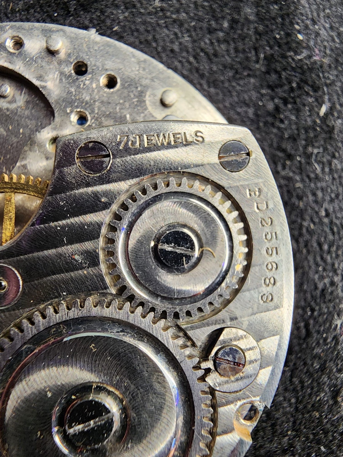 New York Standard Watch Co 7 Jewel Pocket Watch Movement USA Parts Repair
