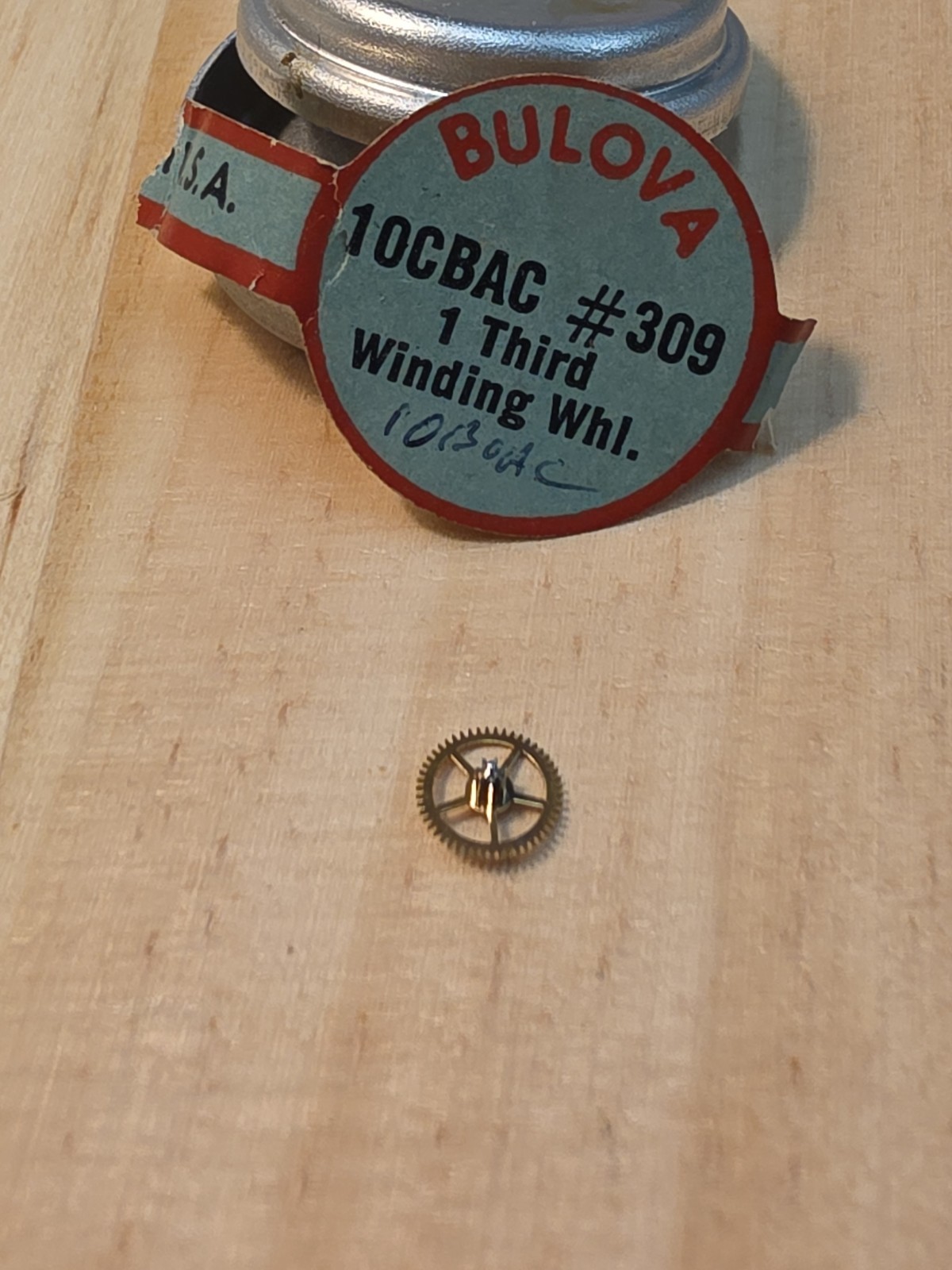 Factory NOS Bulova 10CBAC-BOAC-BPAC PN 309 Third Winding Wheel Parts Spares
