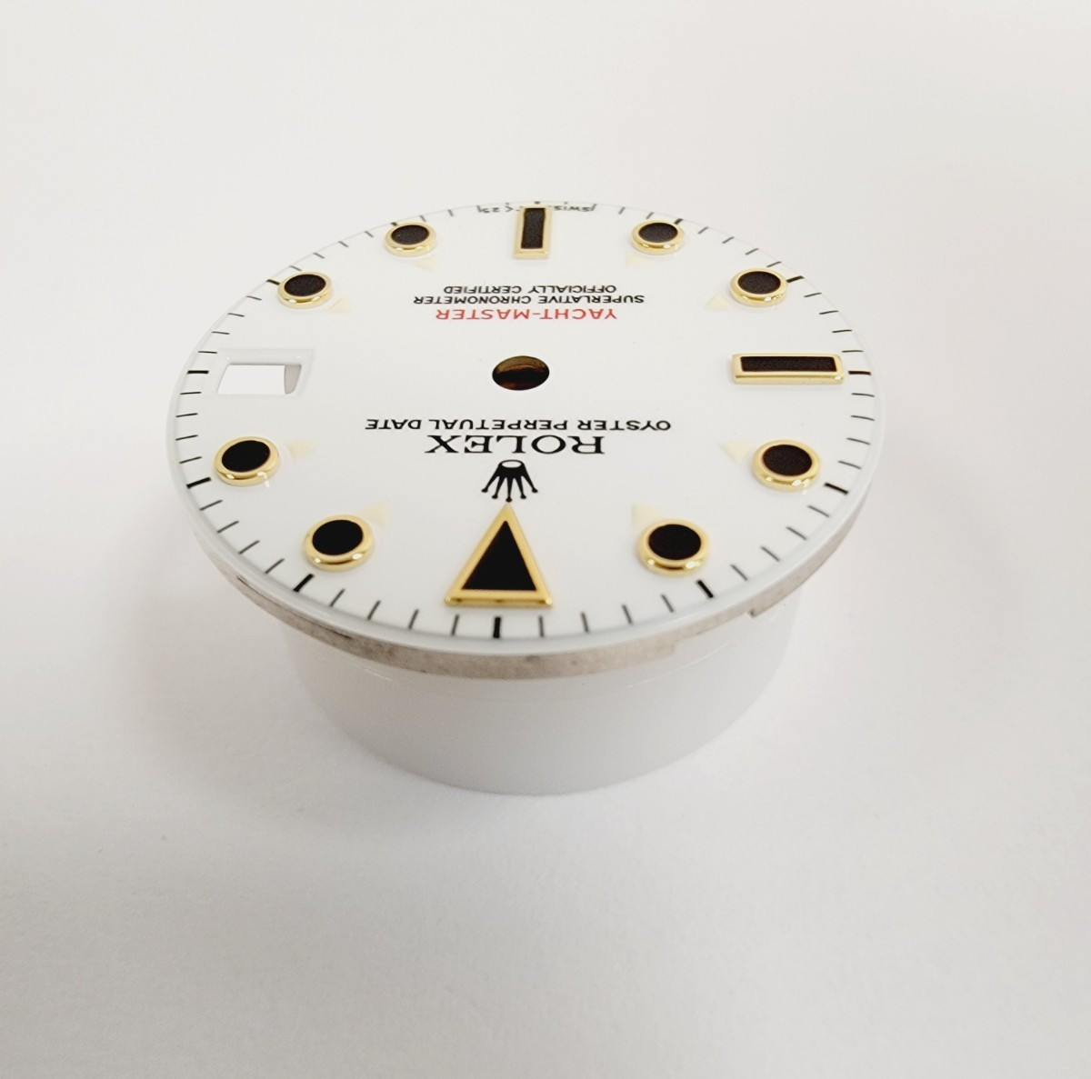 Geniune Rolex Yachtmaster Dial for 35mm White Luminous Markers 168623 168628