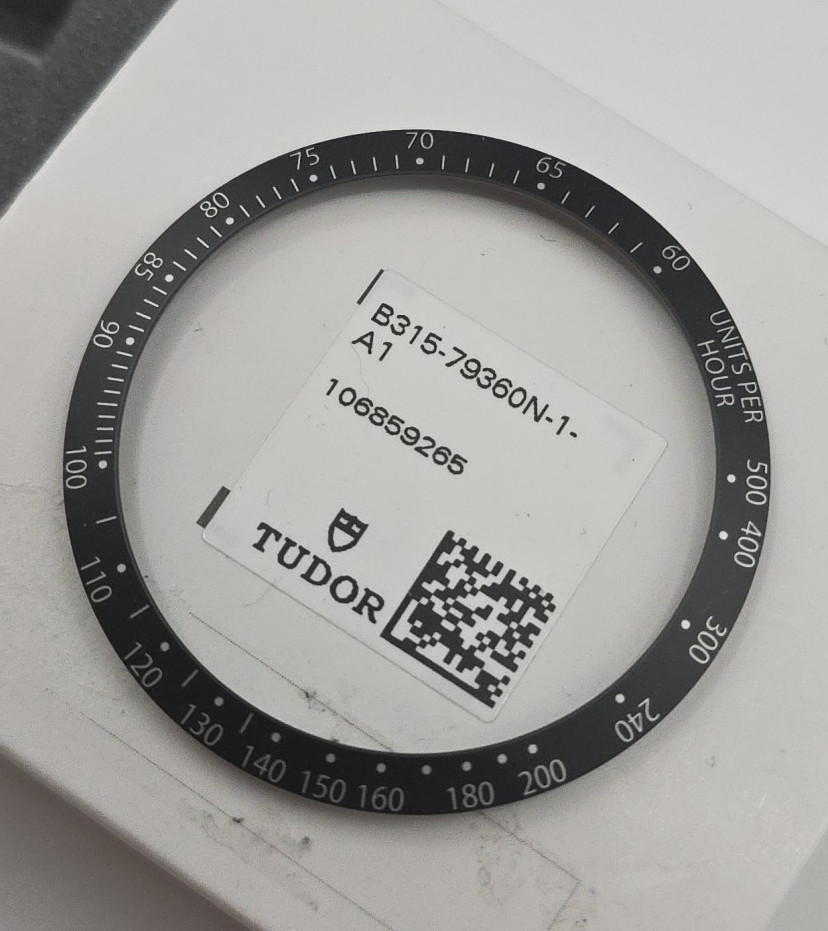 Tudor 79360 Black Bay Chrono Original Black Bezel Insert 315-79360N