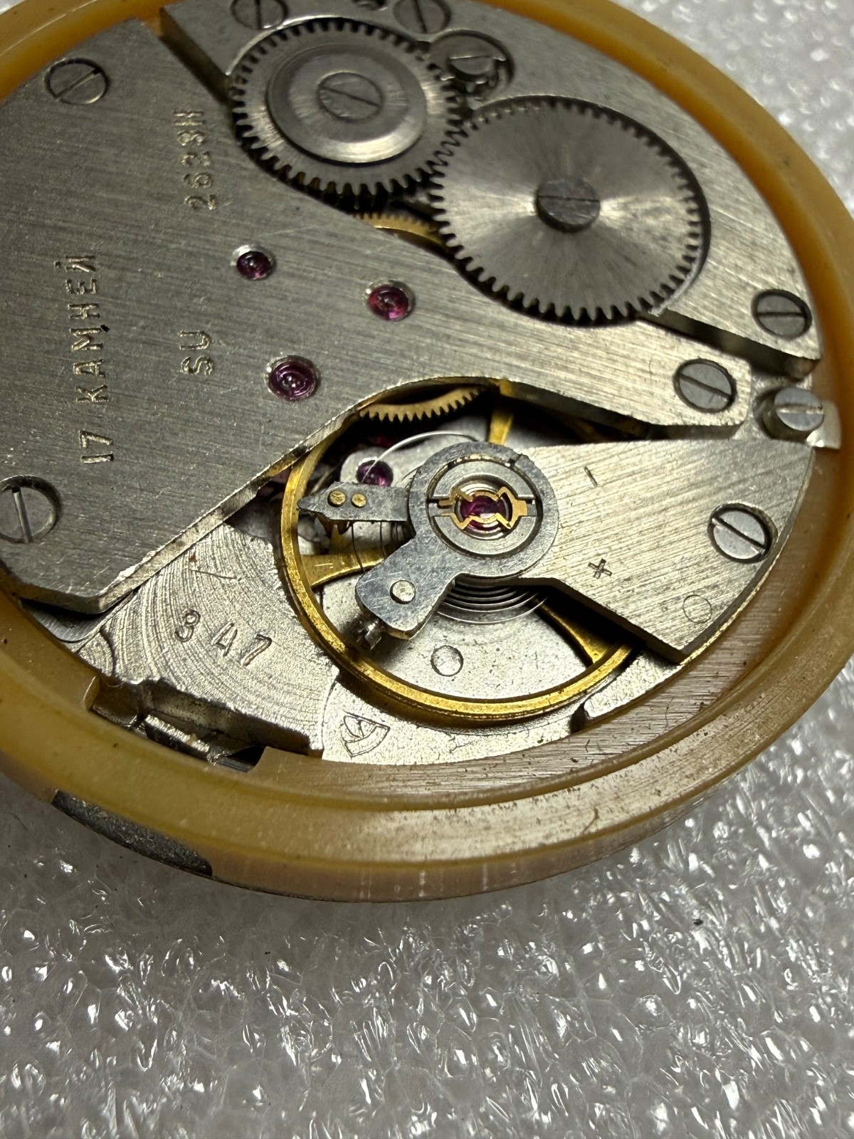 Vintage USSR Watch Movement CHAIKA / Poljot Cal. 2628H – For Parts