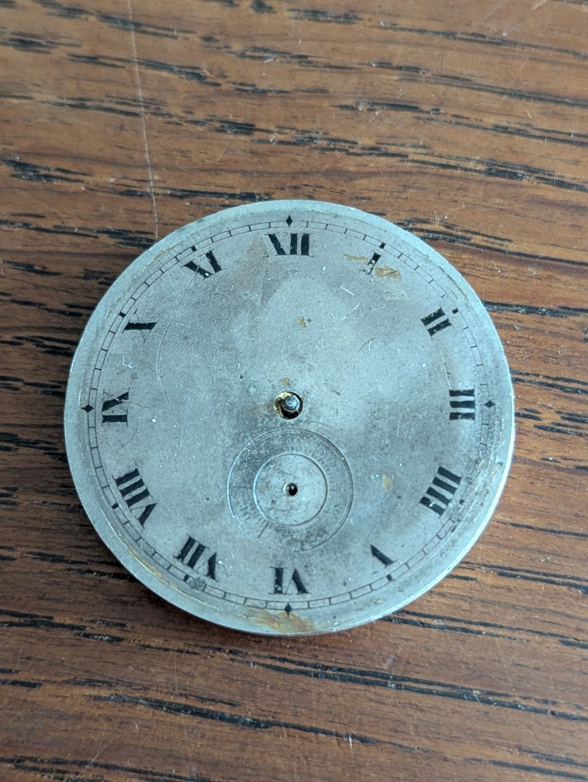 Swiss 15 Jewels Pocket Watch Movement / Dial for Restoration, Good Balance #S738