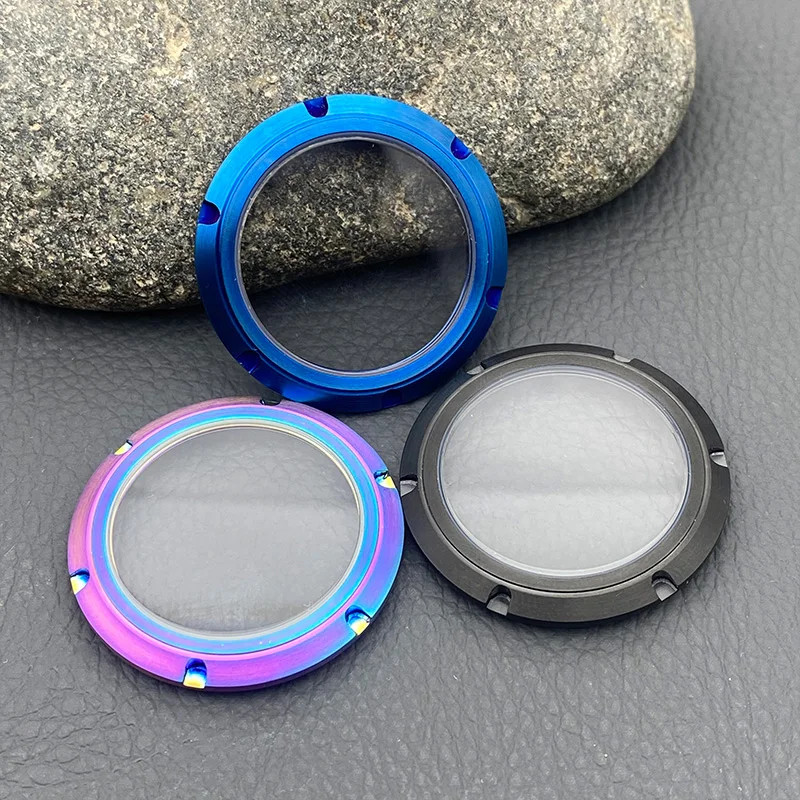 NH35 Caseback Sapphire Transparent Glass Back Cover For Diver-Style Watch Cases