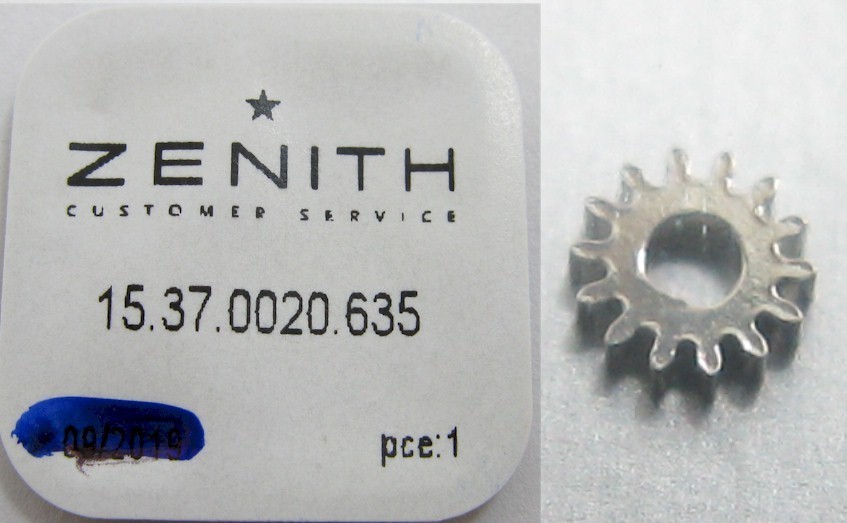 Zenith Elite 635 … power reserve … Watch Parts: # intermediate wheel 2