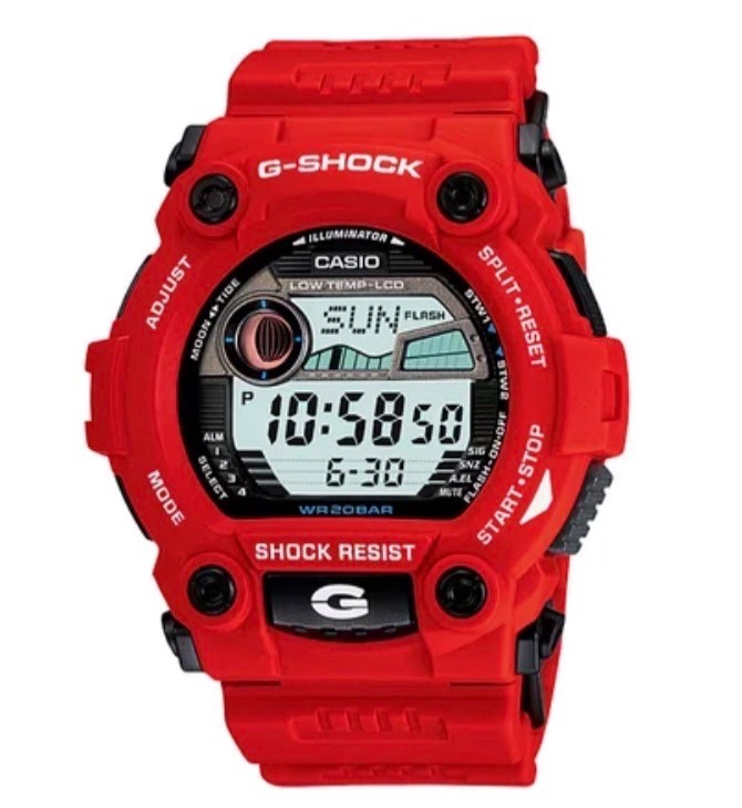 Genuine Casio G-Shock Red Watch Band Rubber Strap G-7900A-4 G-7900