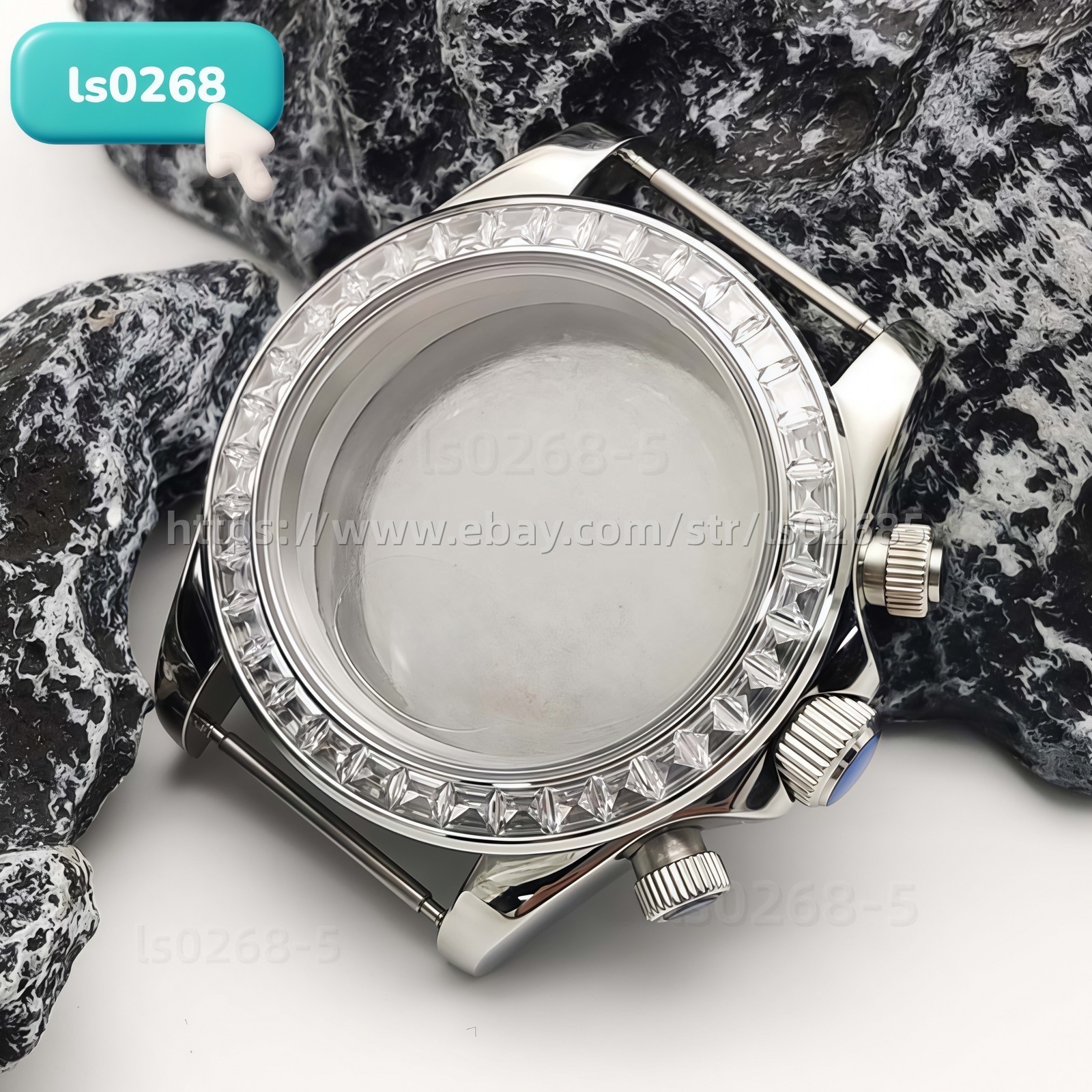 40mm VK63 Diamond Case Sapphire Crystal Stainless Steel Watch