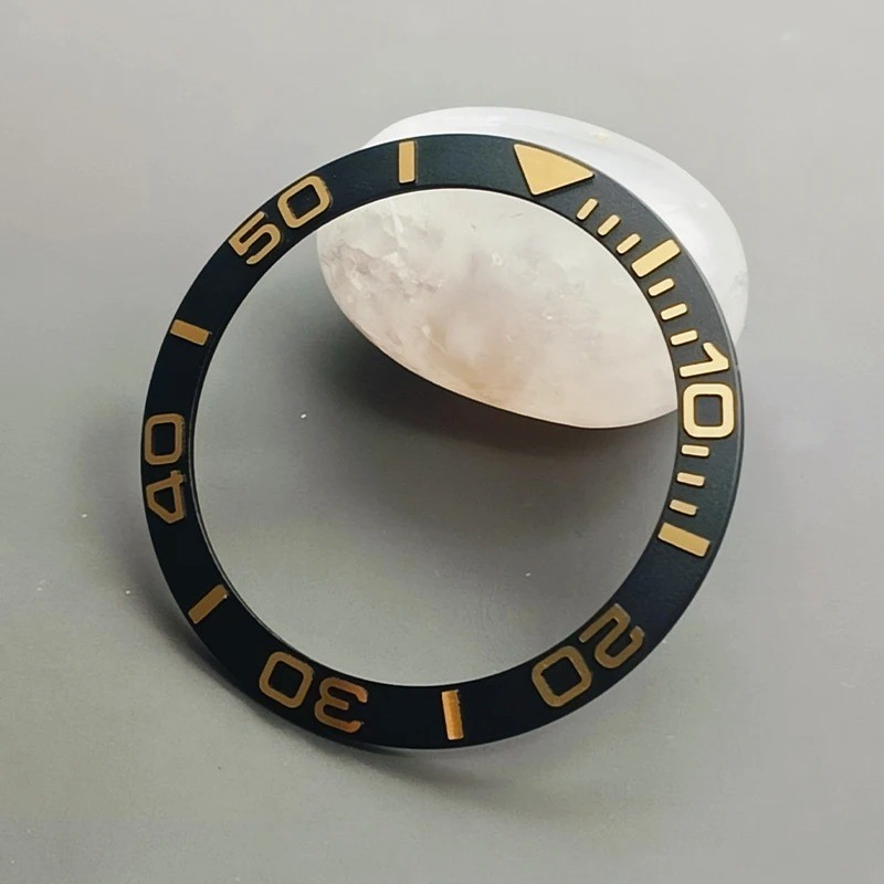 38mm Watch Case Ring Inclined Aluminum Bezel Insert For NH35 NH36 Movement
