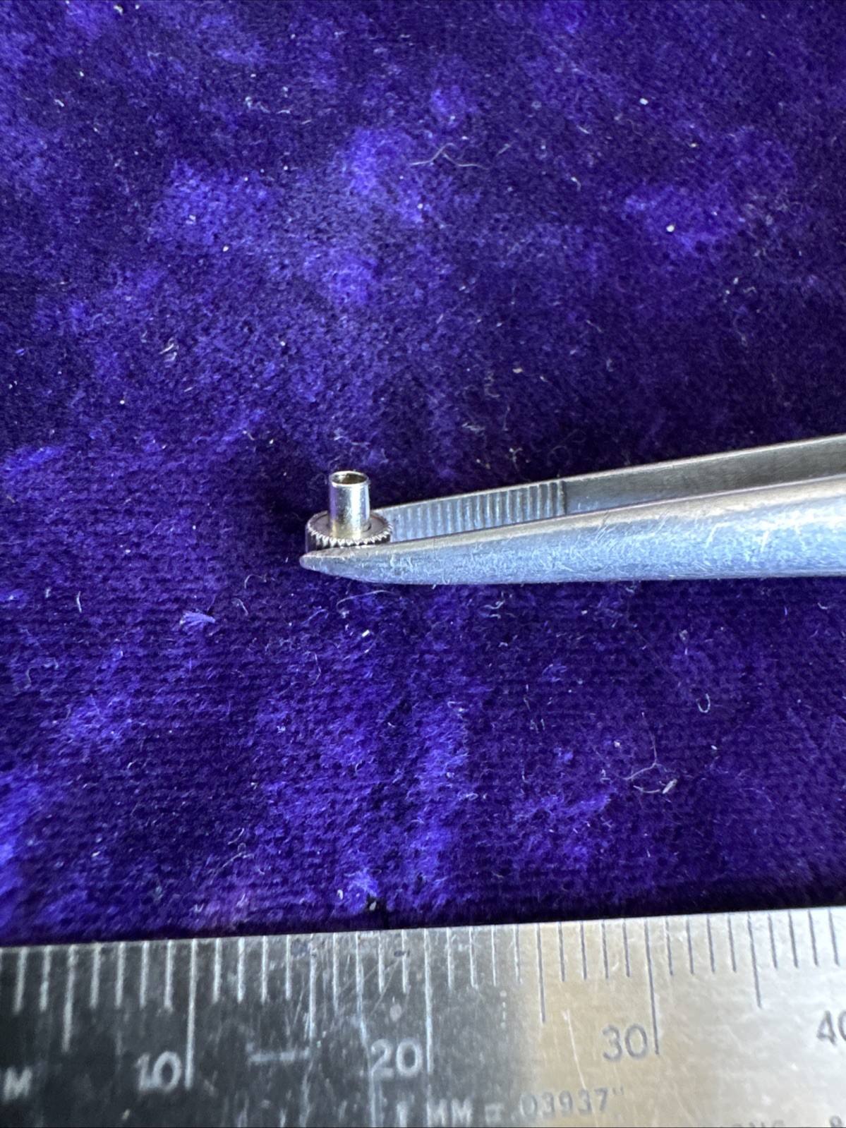Vintage Zodiac Watch Crown 4.2x2mm Silver Tone With Tube!