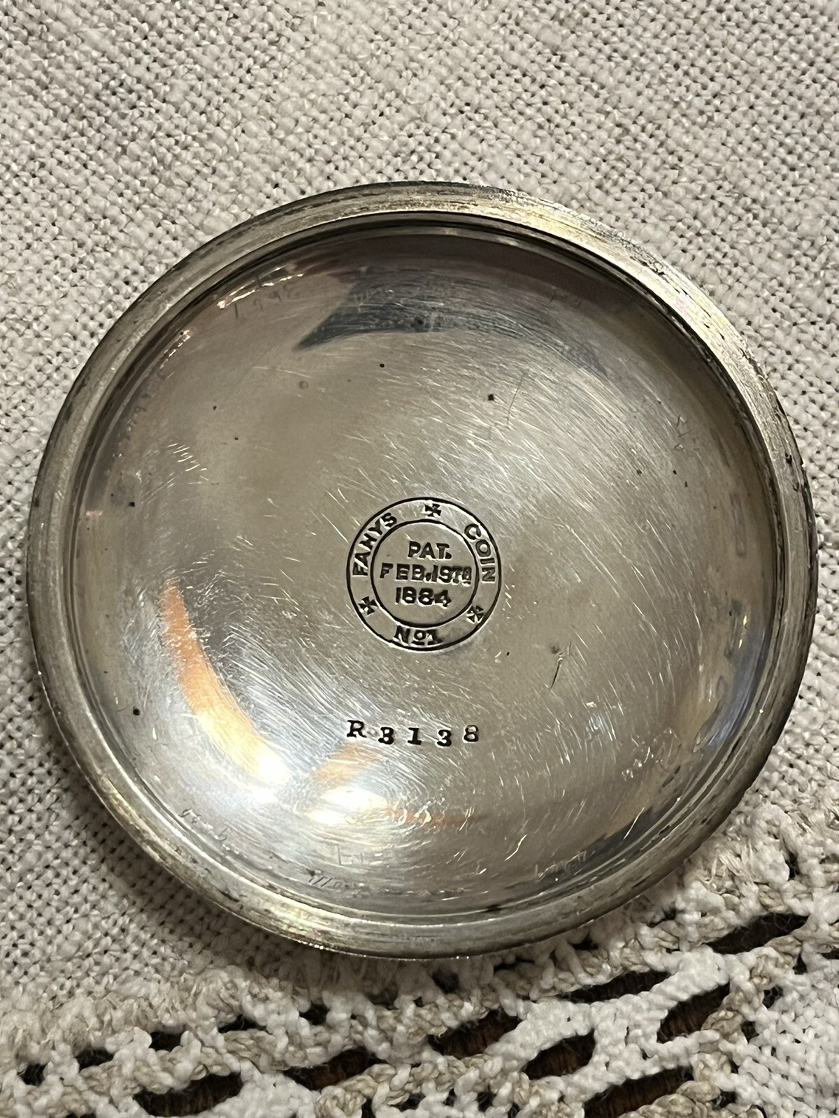 1887 18s Hampden 15J Adjusted Pocket Watch FAHYS COIN SILVER CASE 5.6OZ repair