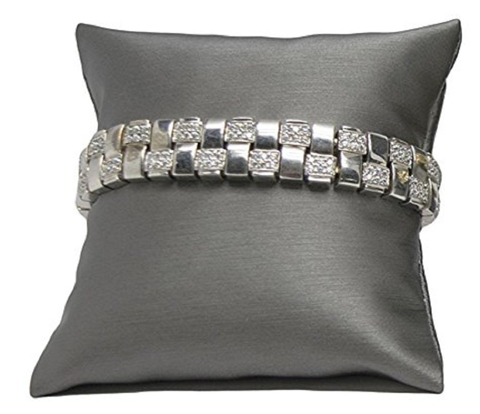 888 Display® 4-Pieces Bracelet Watch Pillow Jewelry Displays (4″ x 4″, Stee