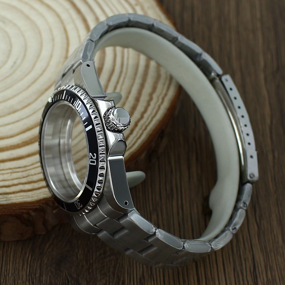 38mm Vintage Dive Watch Case Wristband Domed Acrylic Glass For Seiko NH35 36 38