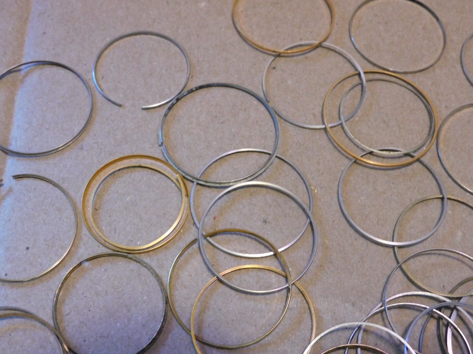 Lot of Watch Bezel Rings Wristwatch Gold Silver Plate Scrap AS IS Parts Project