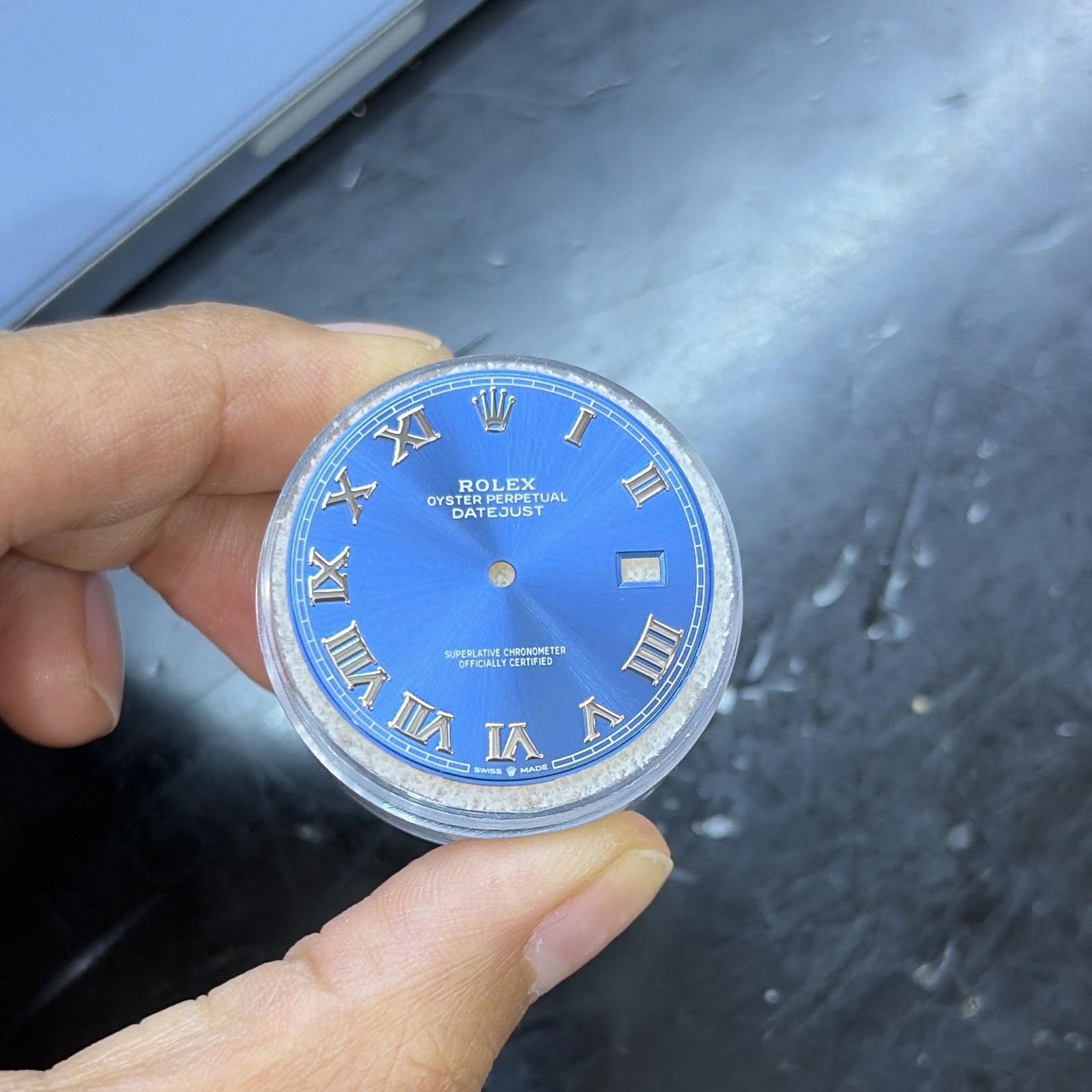 Rolex Datejust 41mm Blue Roman Numerals Gold w/ Date Window 126334