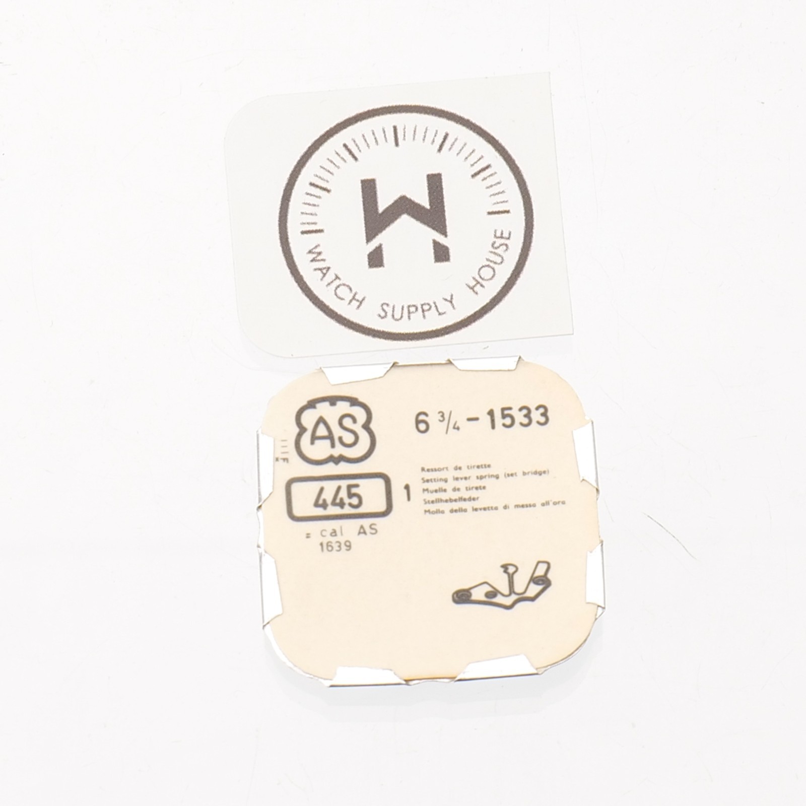AS 1533 Watch Setting Lever Spring Set Bridge Watchmakers (C19R2)