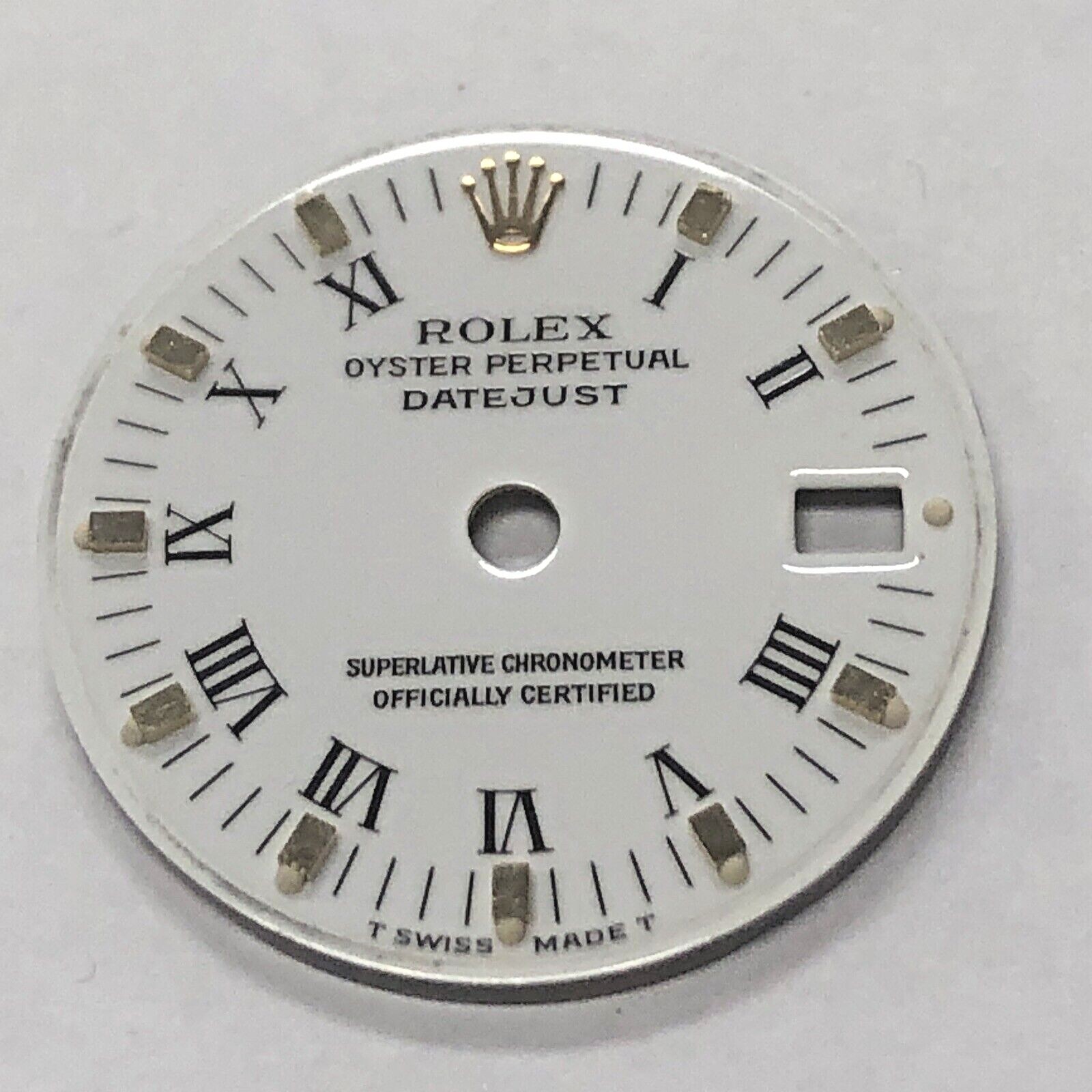 Original Rolex Dial For Ladies Rolex (Date-Just) 26mm Case White Dial