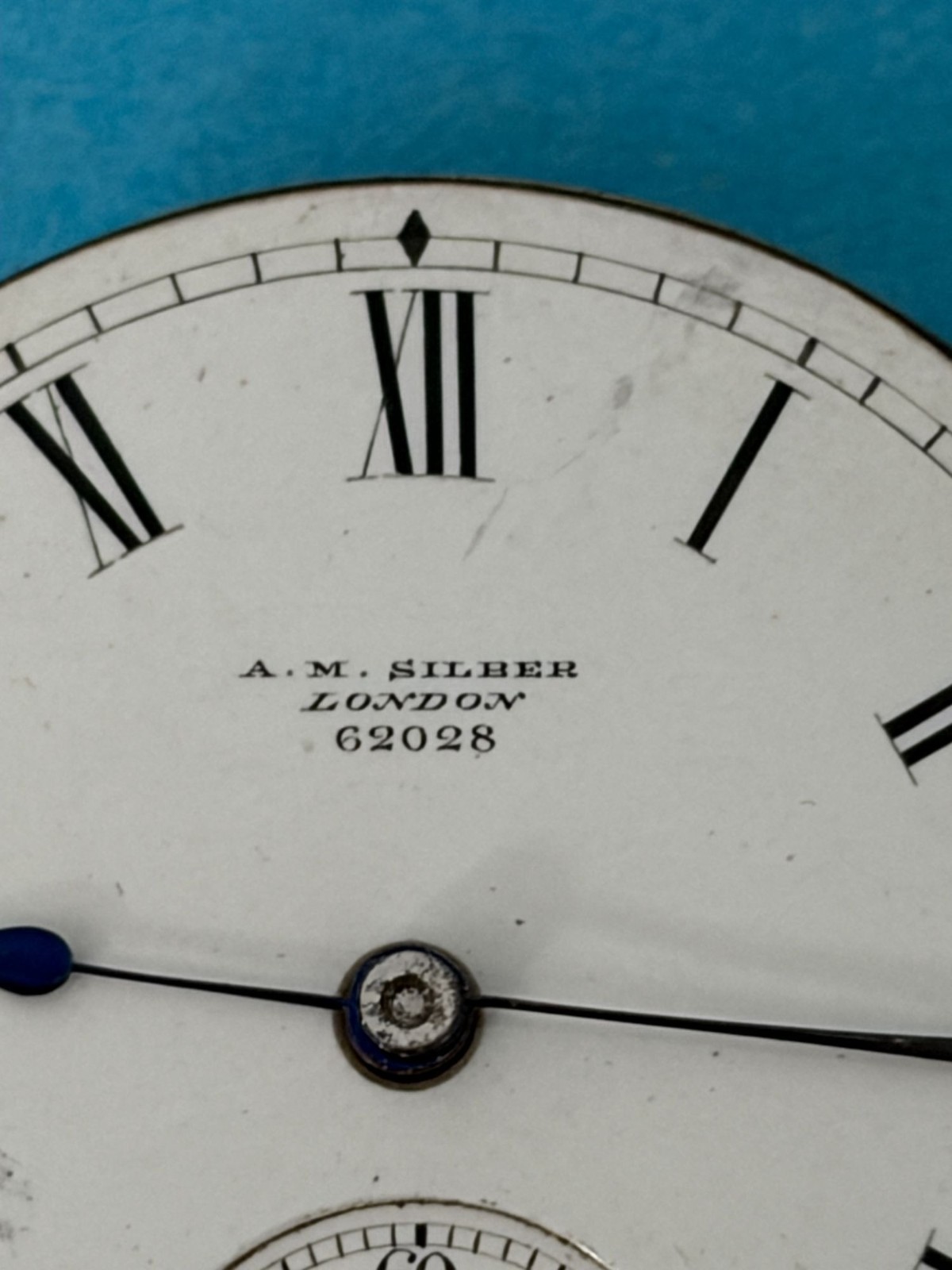 A.M. Silber London 62028 601 Pocket Watch Movement 4 parts / repair