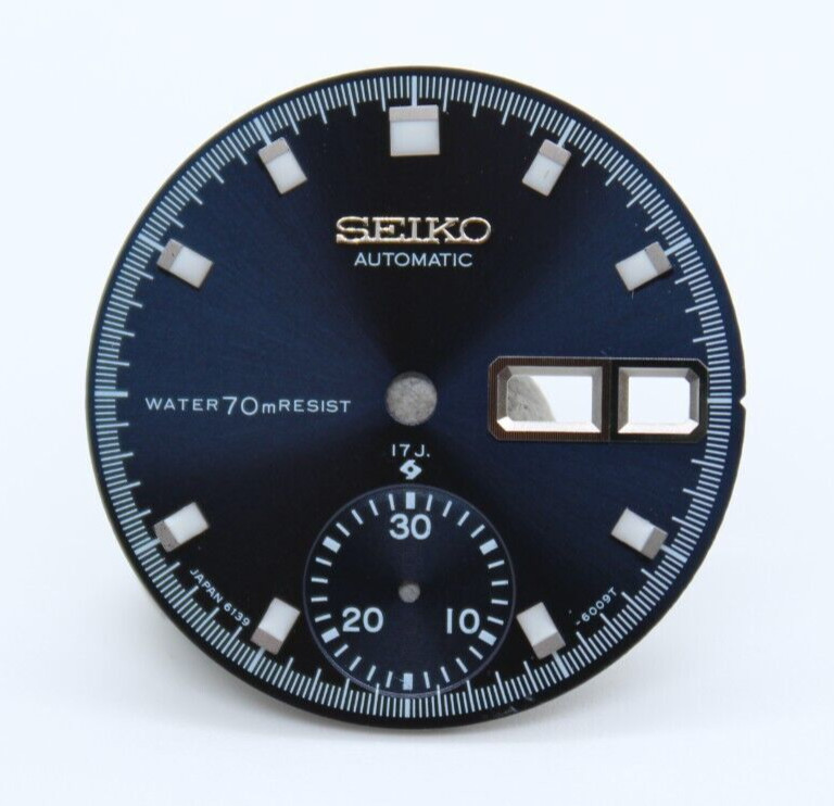 Resist 17J Blue Dial Vintage Seiko Pogue Chrono 6139-6005 6139-6002 6139-6000