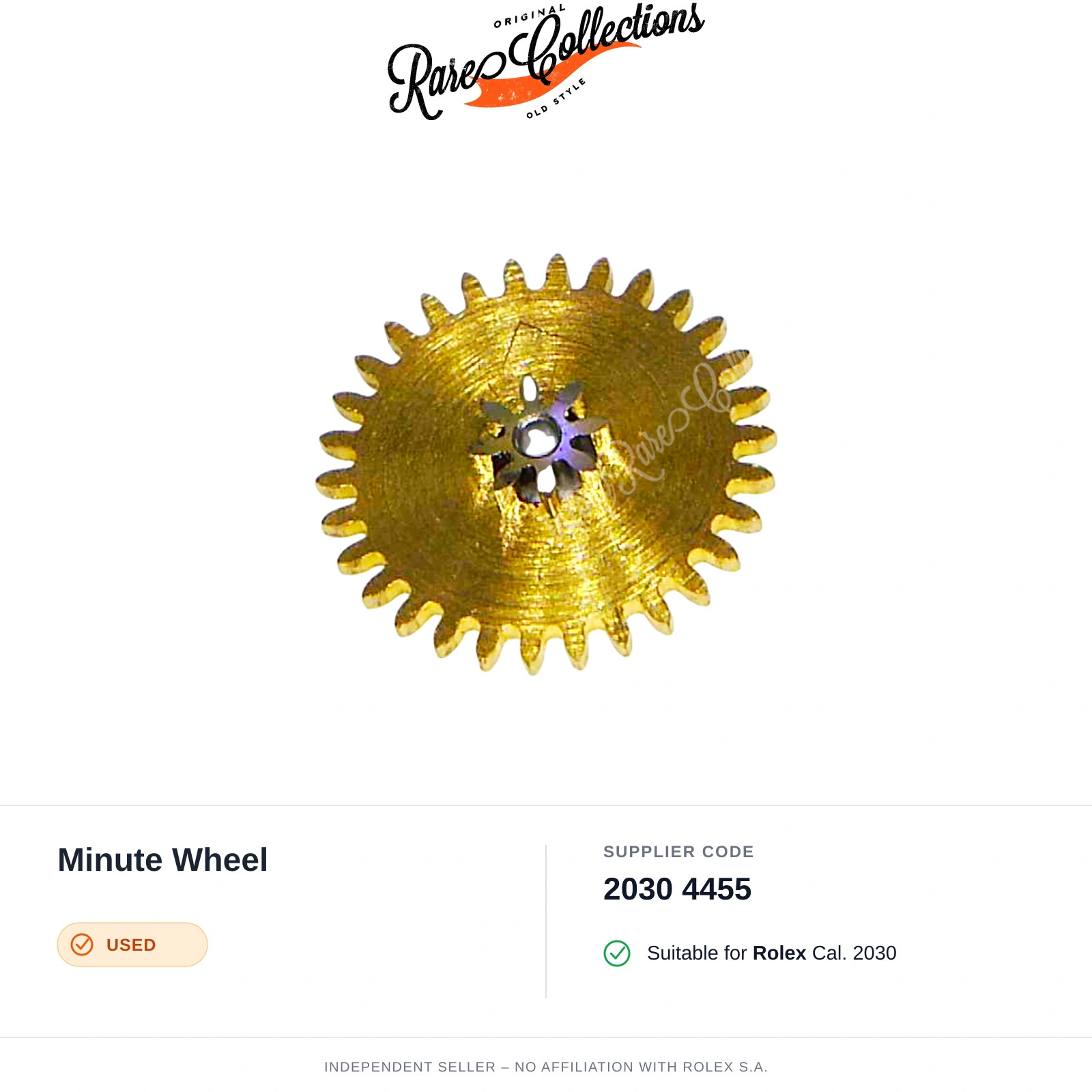 Used Minute Wheel for Rolex (code 2030 4455) Minute Wheel