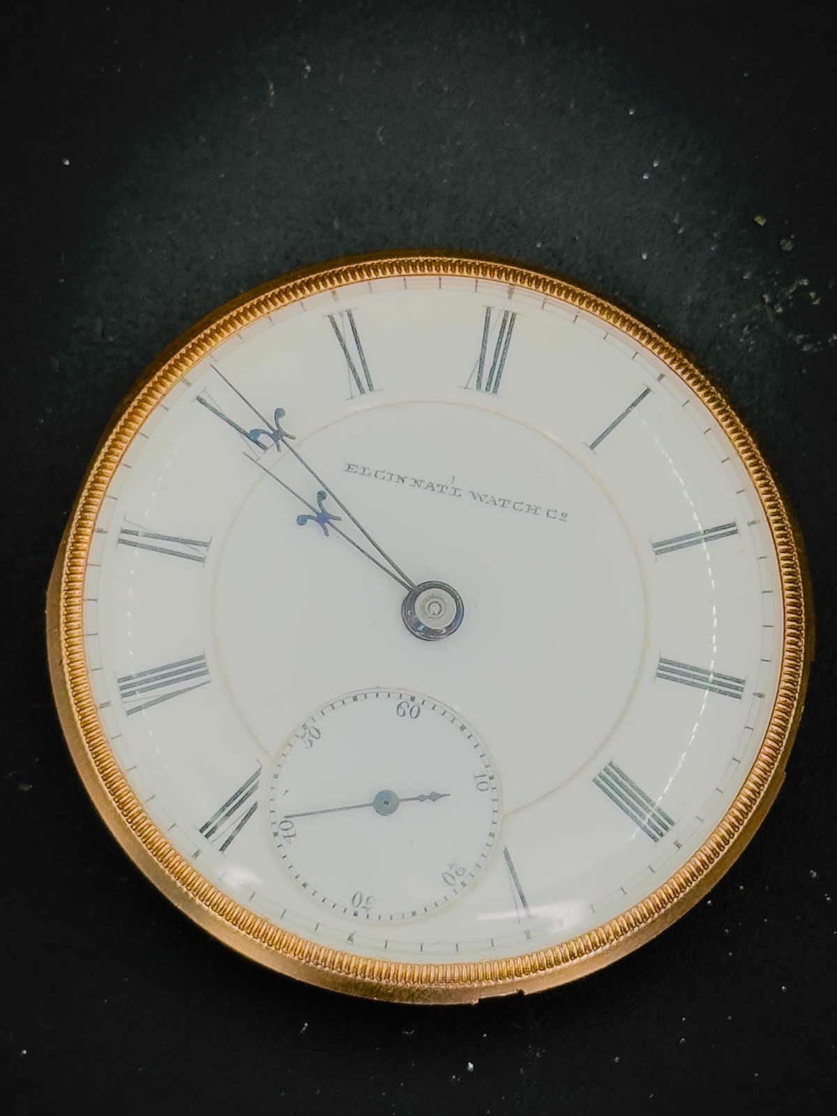 Antique Elgin National Watch Company pocket watch face