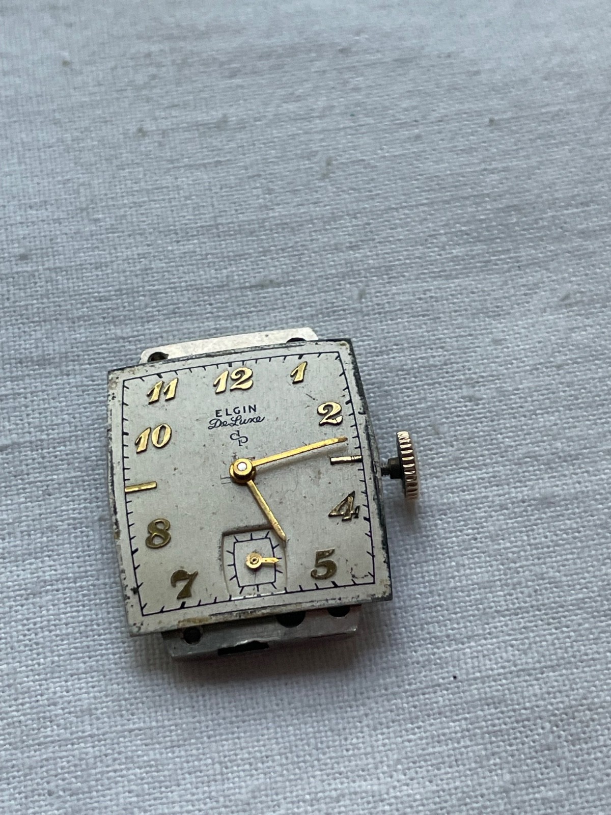 Elgin de luxe 624 NICE DIAL – movement for mens watch RUNS, lot2307