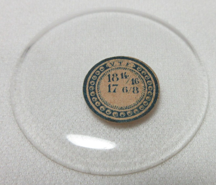 BULLSEYE GLASS POCKET WATCH CRYSTAL SIZE 18 14/16 REPLACEMENT REPAIR PART #923