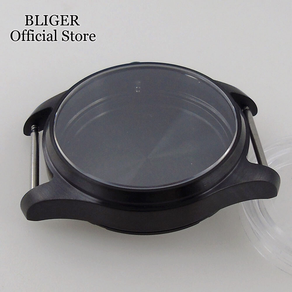 39mm Diver Watch Case Brushed 200M Waterproof fit NH35A PT5000 Sapphire Crystal