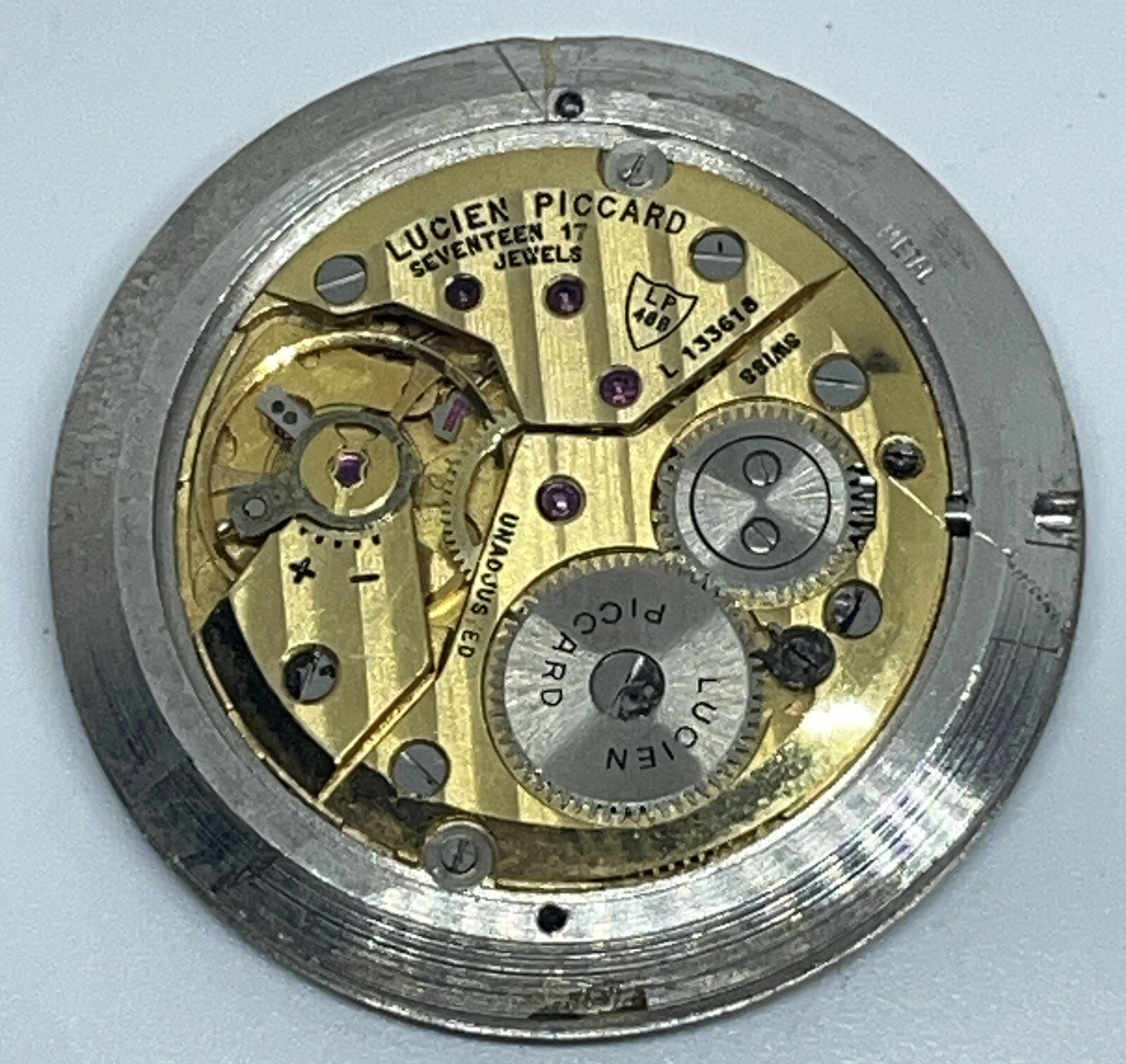 LUCIEN PICCARD LP 48B MOVEMENT 17 Jewels Swiss Does Not Run