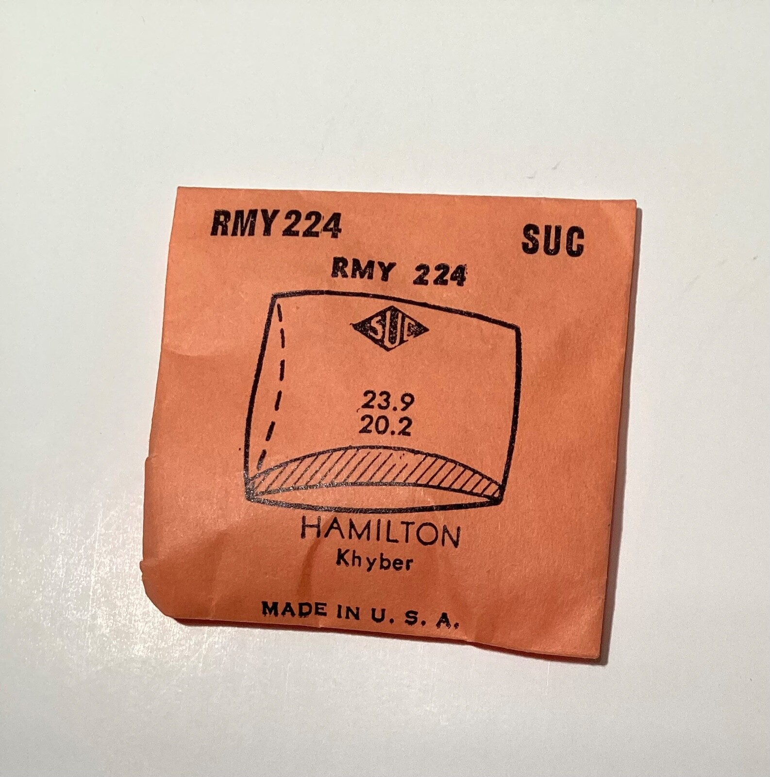 Hamilton Watch Crystal SUC Standard Unbreakable Watch Crystal, Vintage NOS