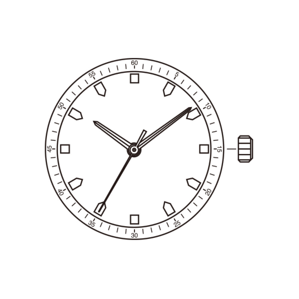 Miyota/Citizen GL32, 3 Hands, Japan Quartz Slim Movement