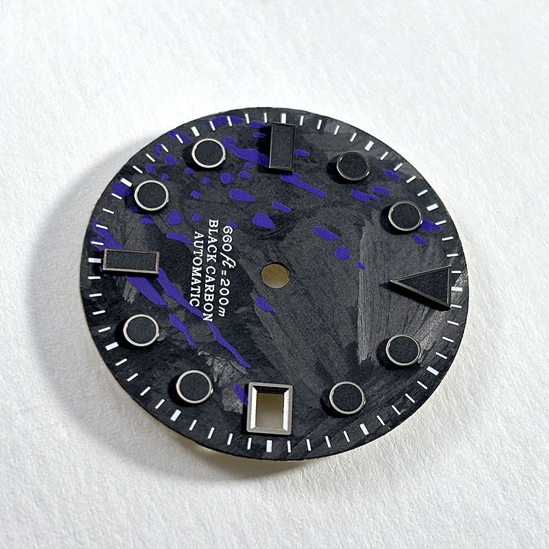 DS Natural Carbon Fiber Painted Graffiti Dial SUB BGW9 Blue Lume Personalization
