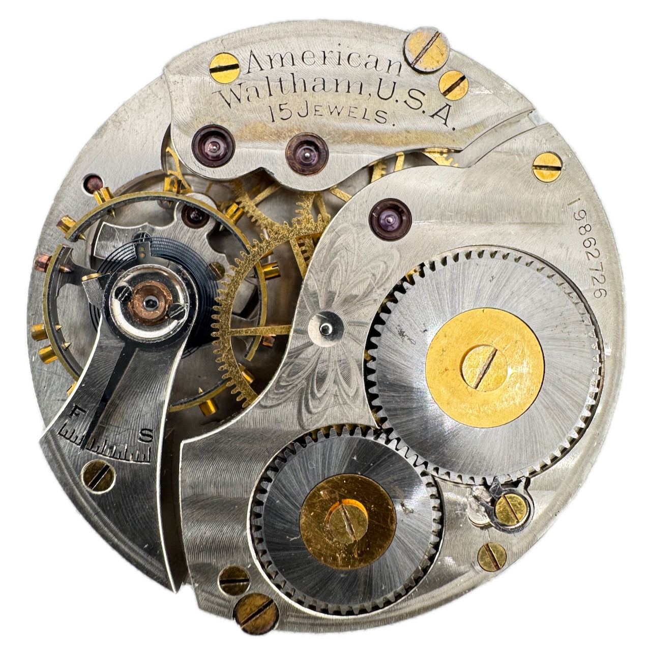Antique 16s 1914 Waltham Equity 15j Mechanical Pocket Watch Movement 611 USA