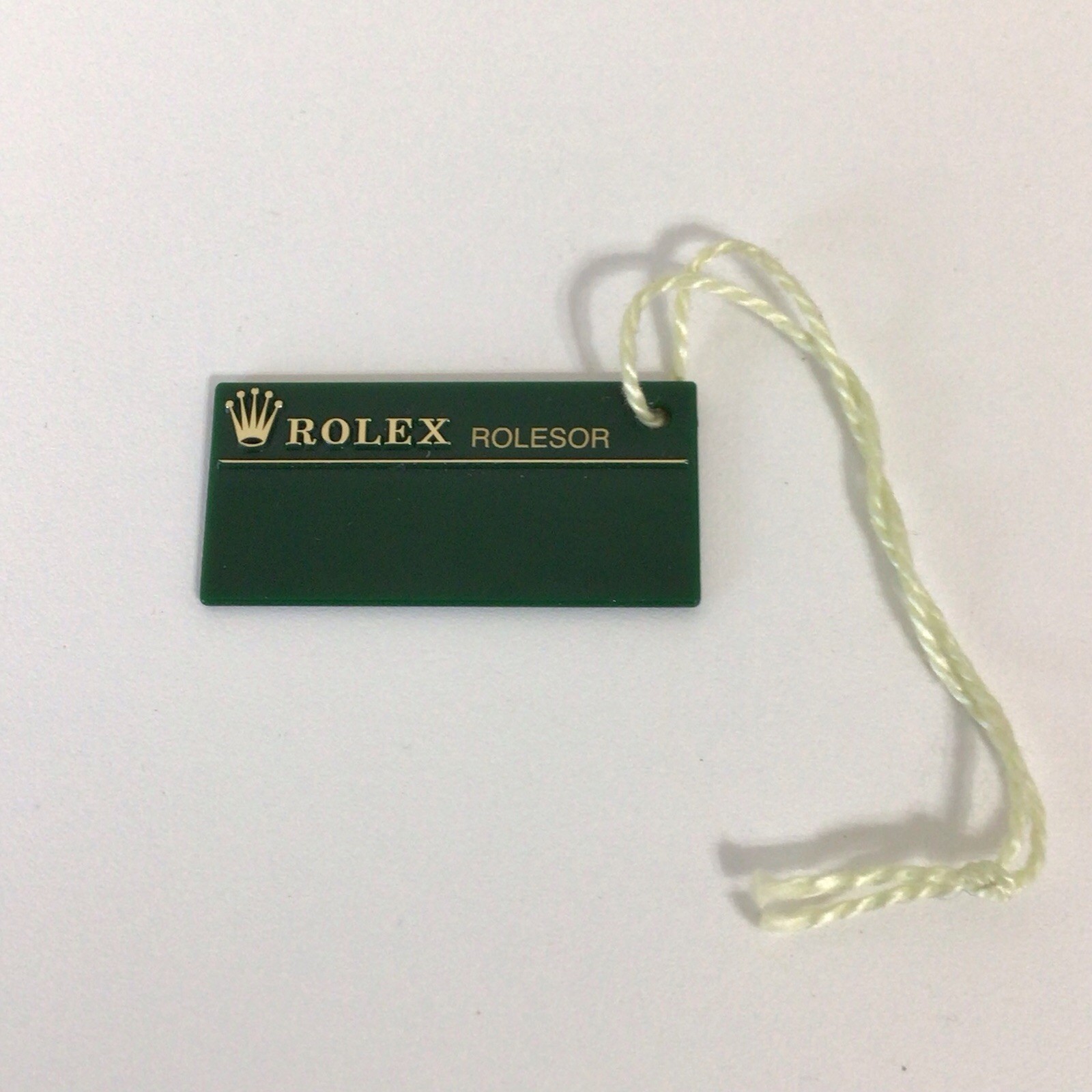 ROLEX Crown ROLESOR Green Hang Tag with String