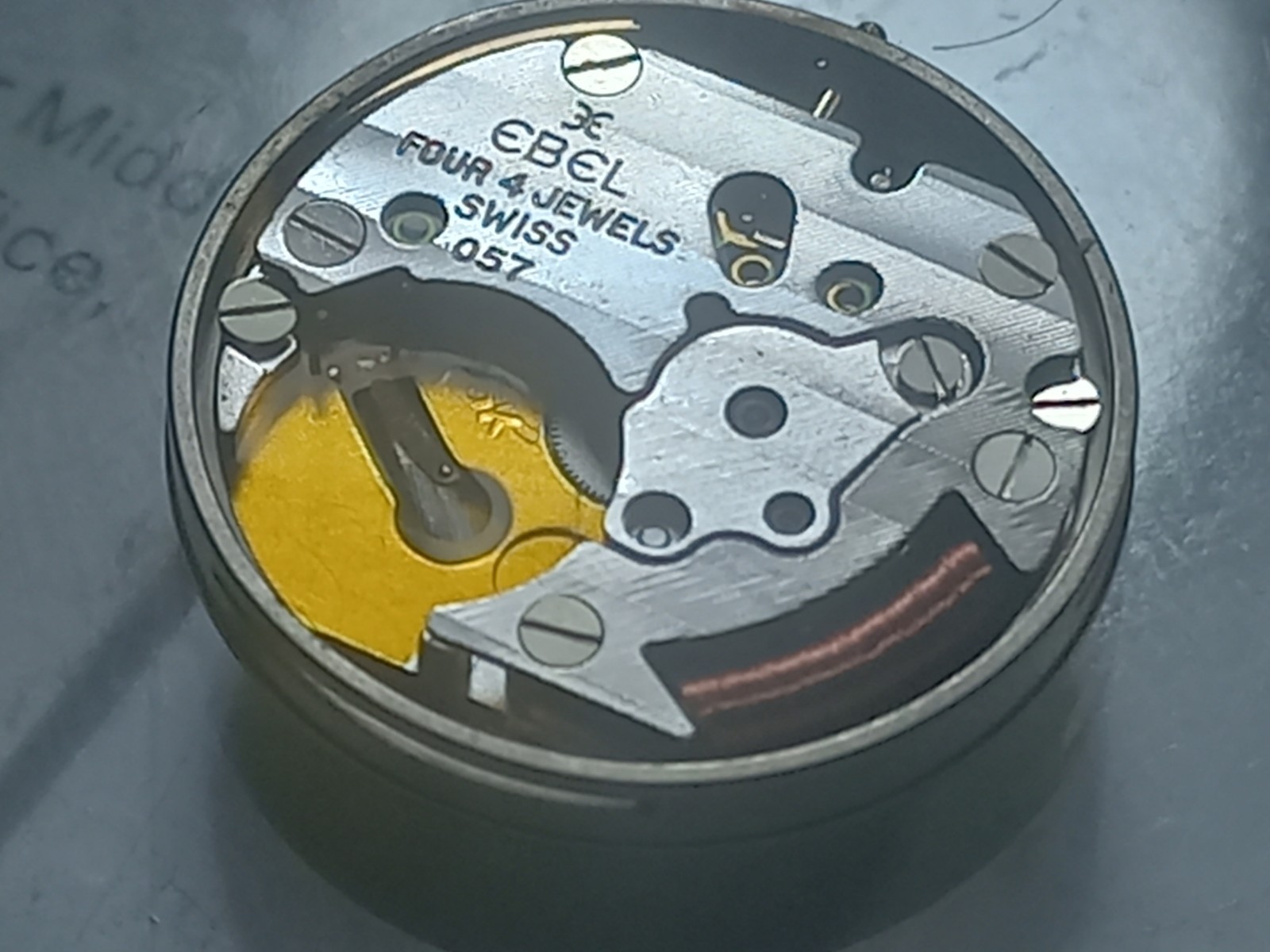 EBEL CARTIER Cal 057 Ladies quartz watch movement with diamonds dial and hands.