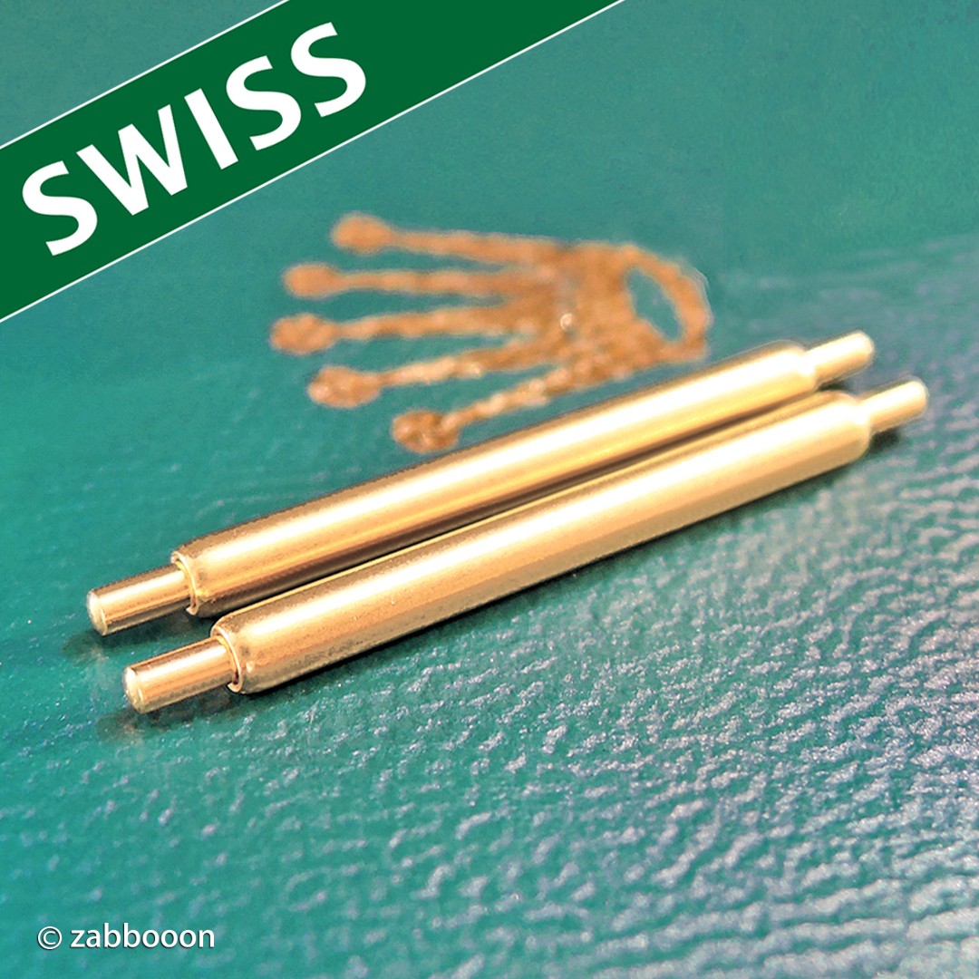 Rolex Spring Bar 20mm Gold Plated Swiss Made Genuine Shape Used