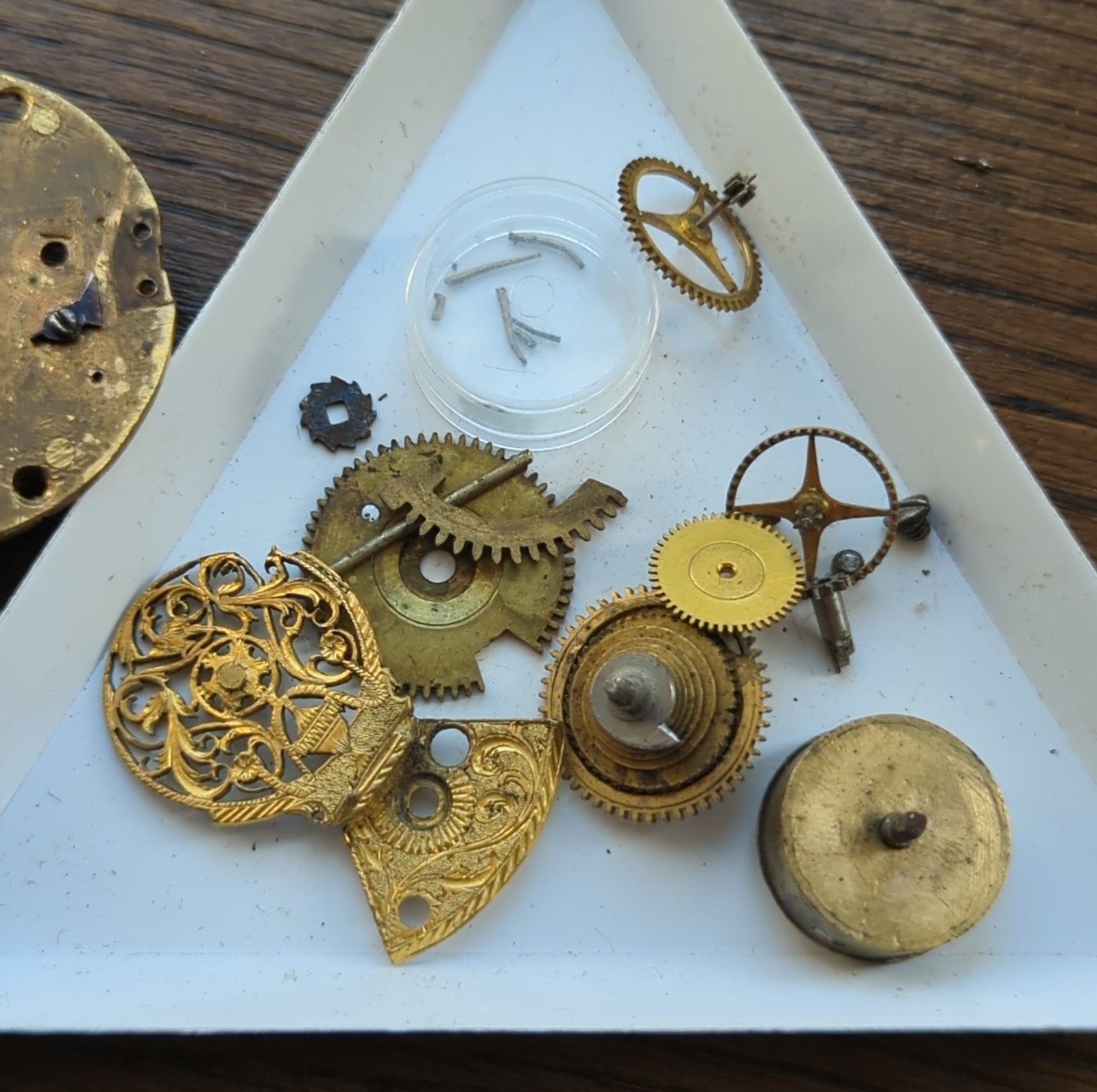 18th Century London Maker Verge Fusee Pocket Watch Movement In Pieces (CU22)