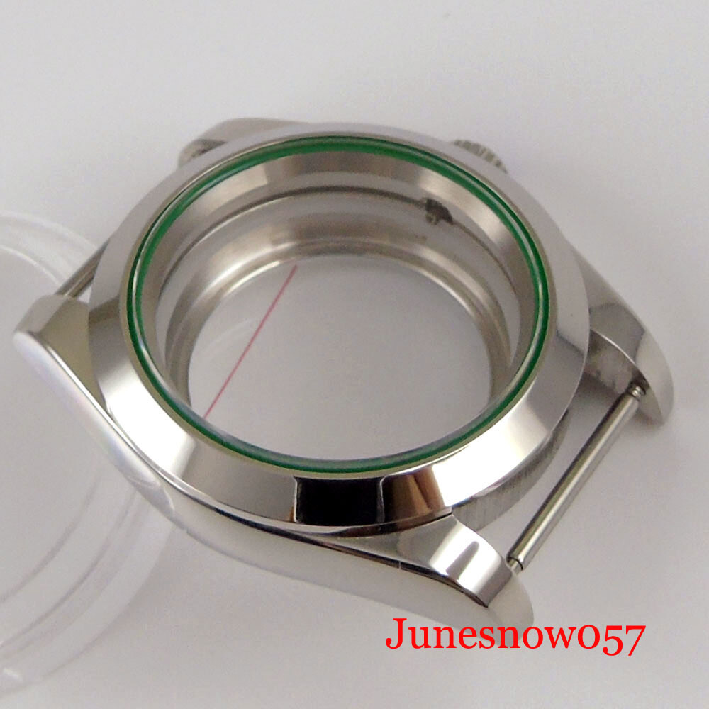 Polished 36mm/39mm Watch Case for NH35A NH36A Seeing Back Screw Crown