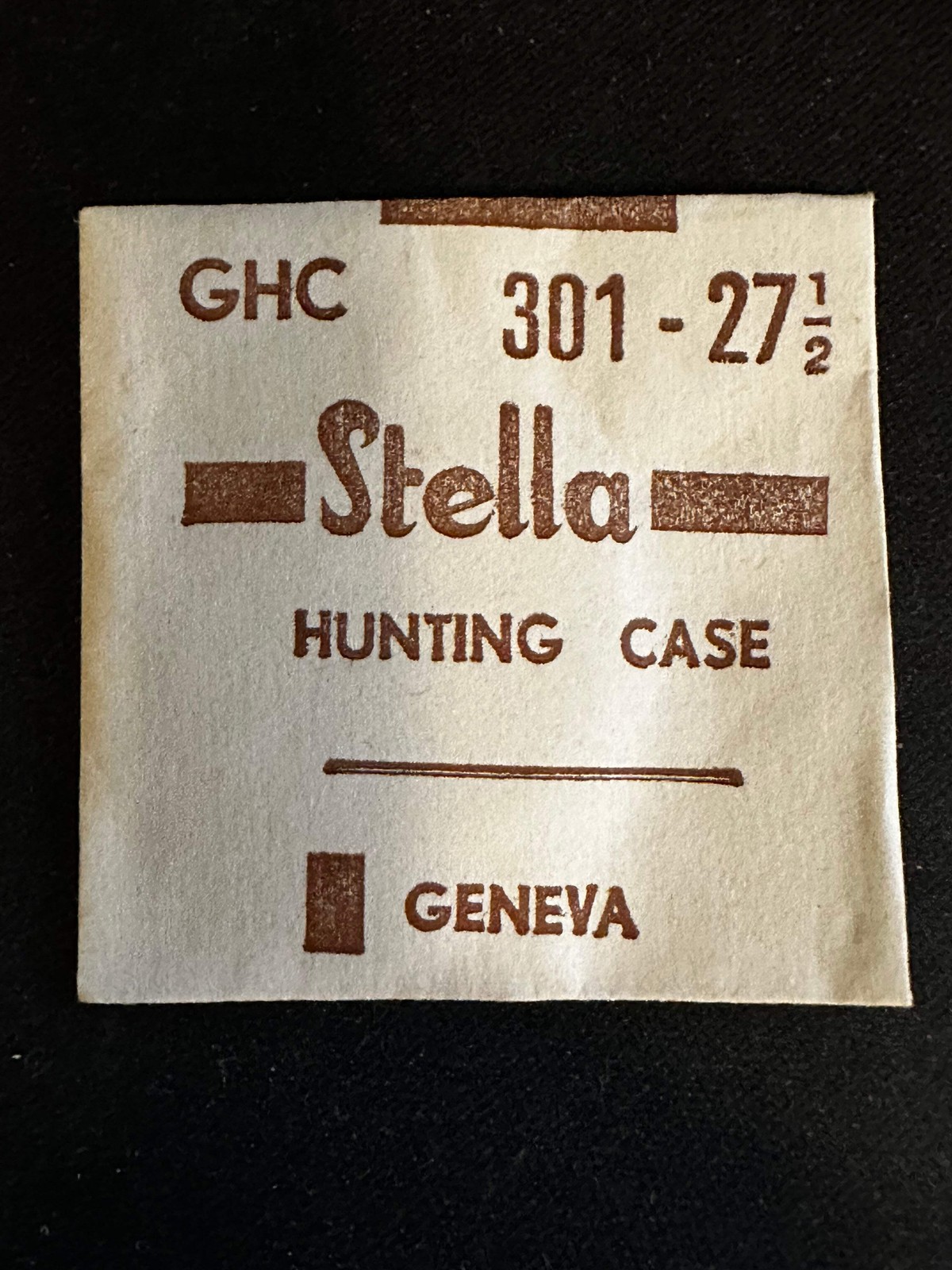 Stella GHC Hunting Case Crystal 30.1mm (size 27½) – New